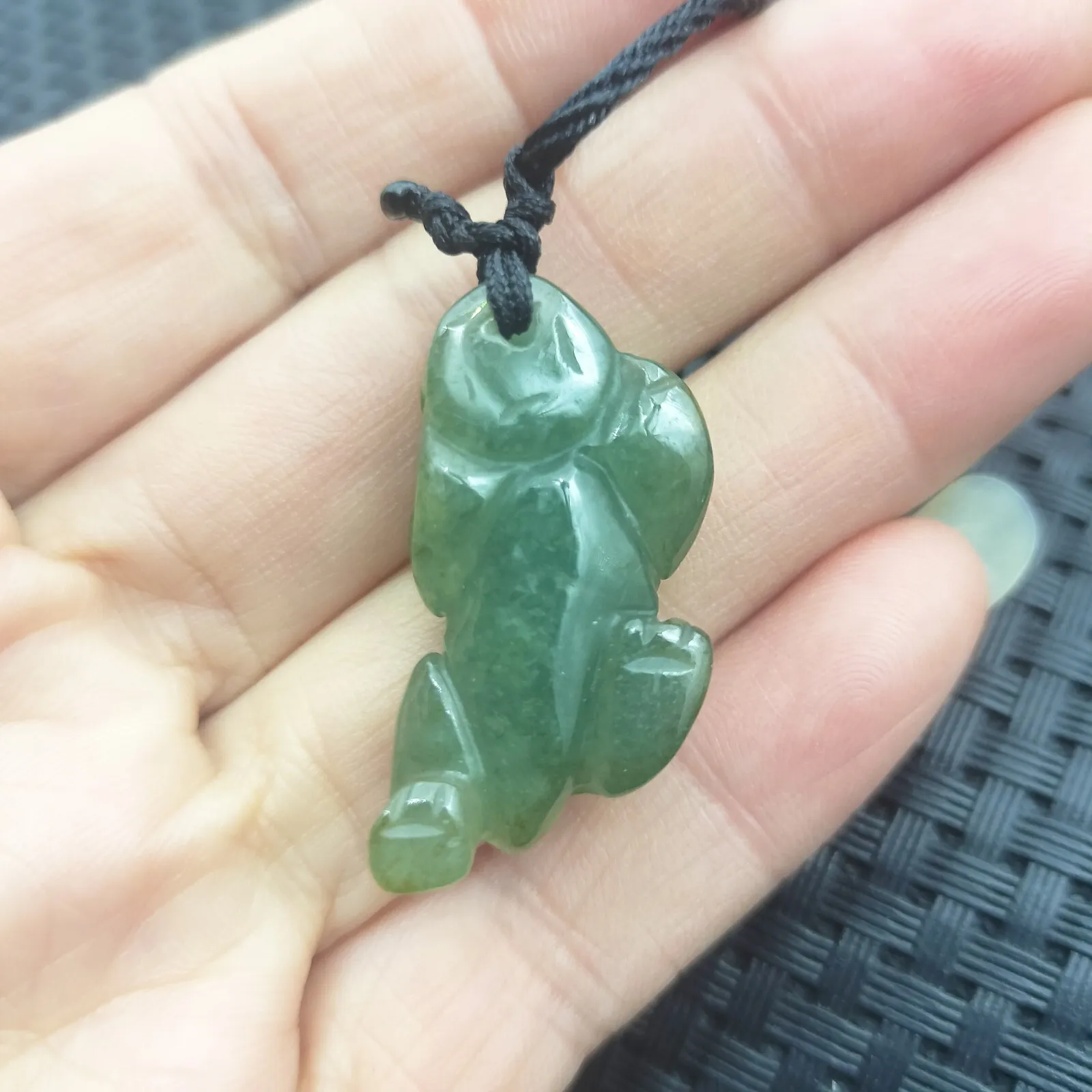 Certified Icy Green Natural A Jade Jadeite Carved Dragon Pi Xiu Coin Pendant - Image 2