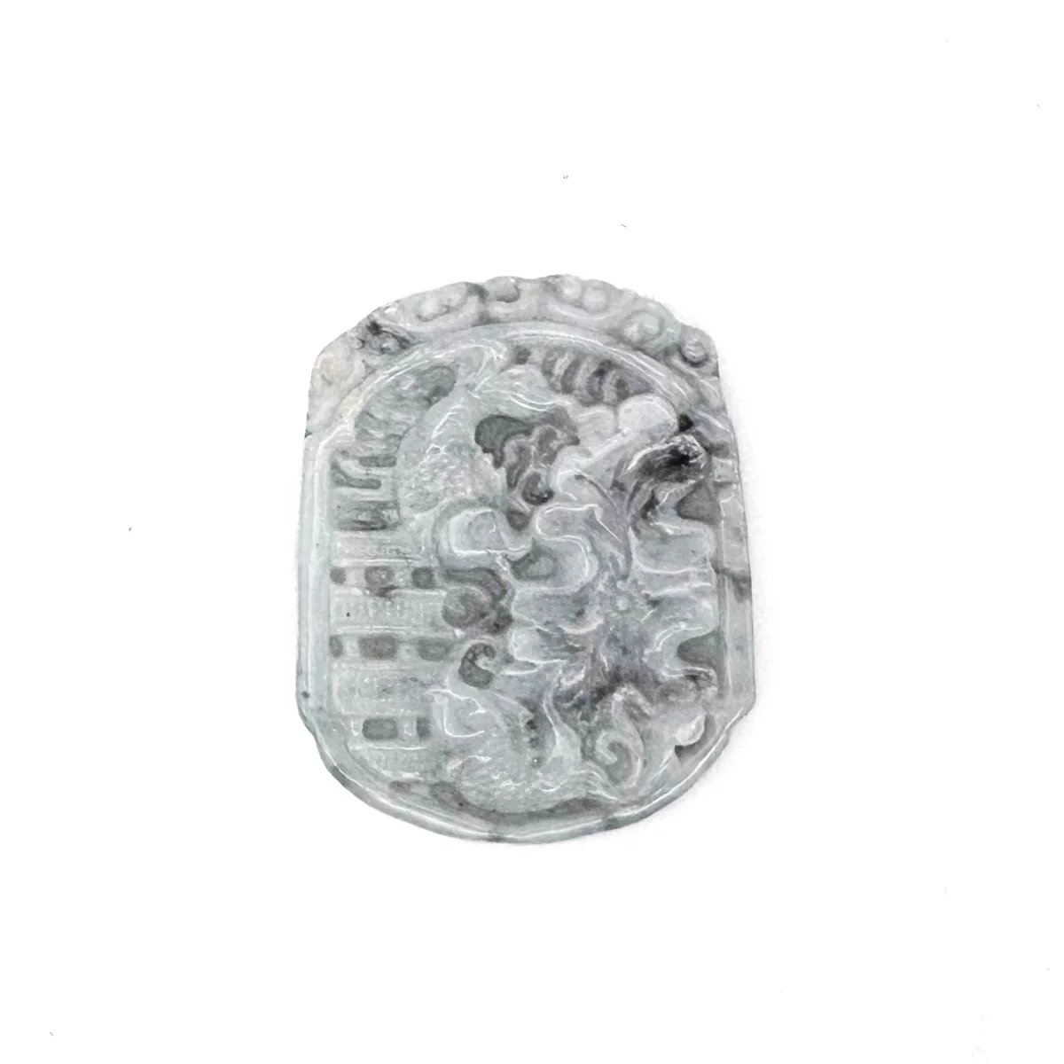 Certified Lavender Green Natural A Jadeite Carved Gain Quick Success Pendant - Image 2