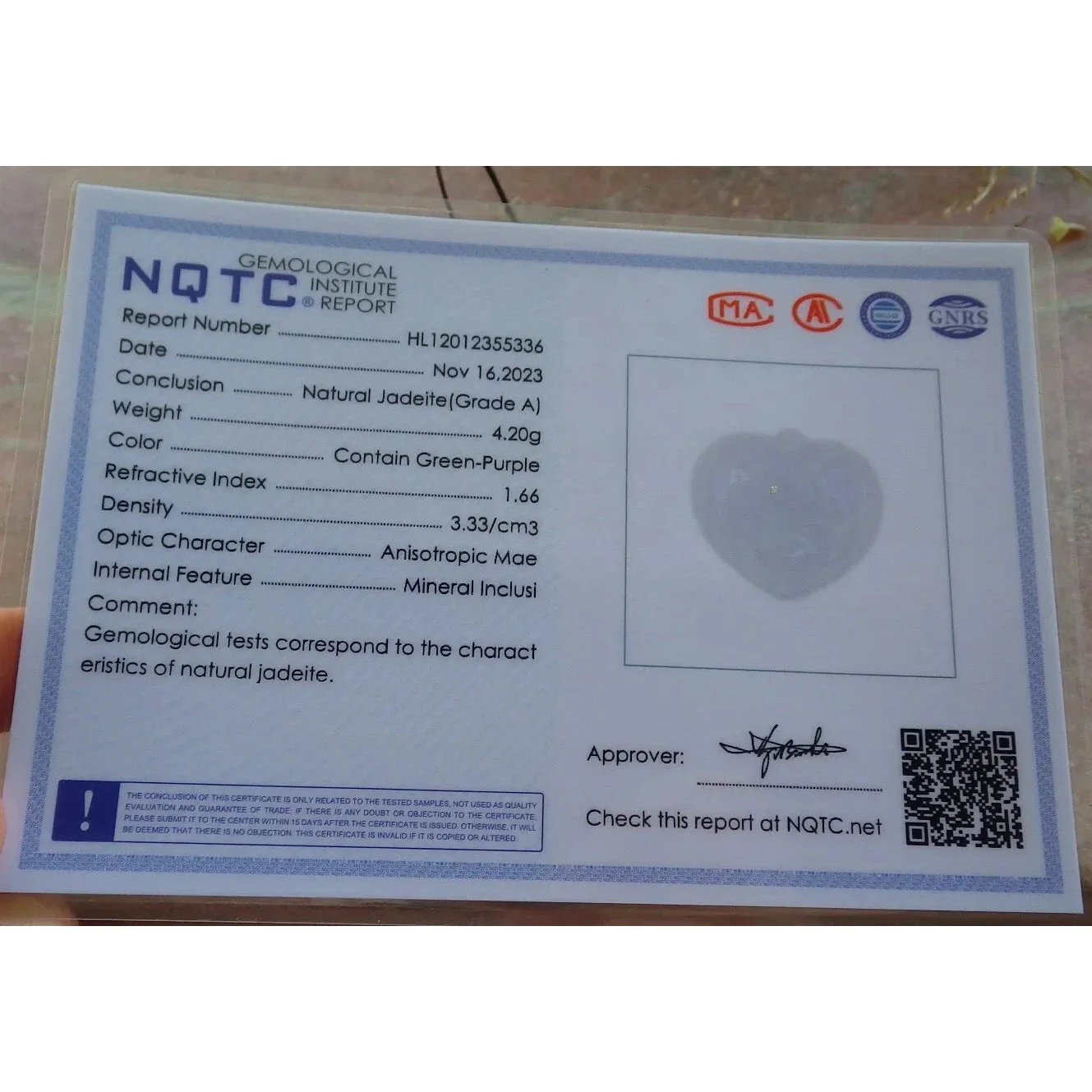 Certified Lavender Natural A Jade Jadeite Pendant Buddha God Heart - Image 8