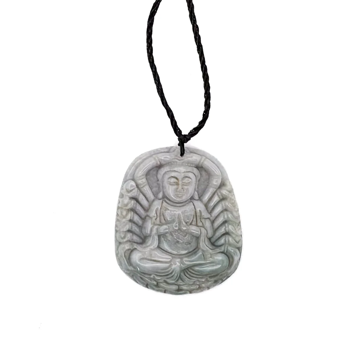 Certified Lavender Natural A Jadeite Pendant Thousand-Hand Guanyin Kwan Yin - Image 4