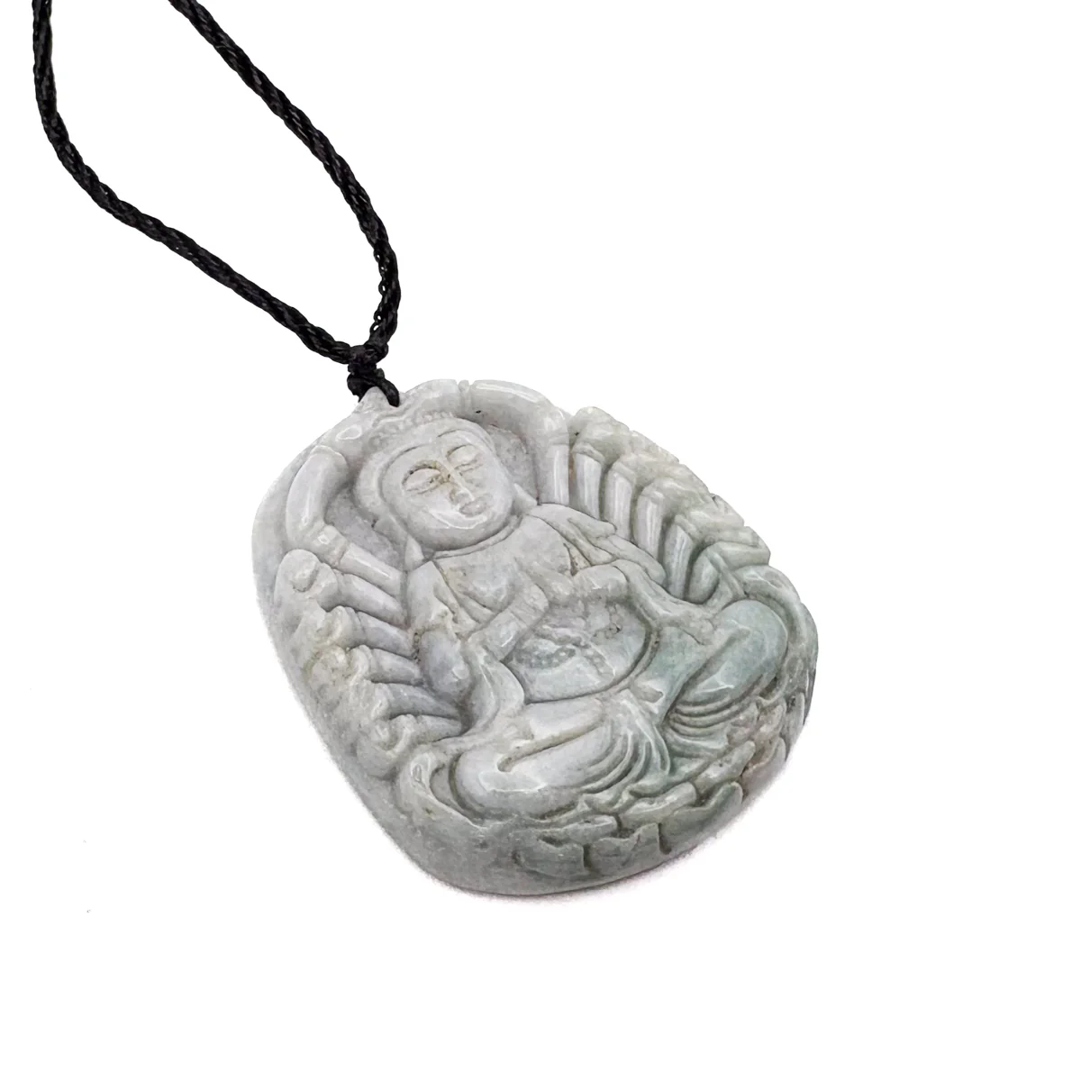 Certified Lavender Natural A Jadeite Pendant Thousand-Hand Guanyin Kwan Yin - Image 8