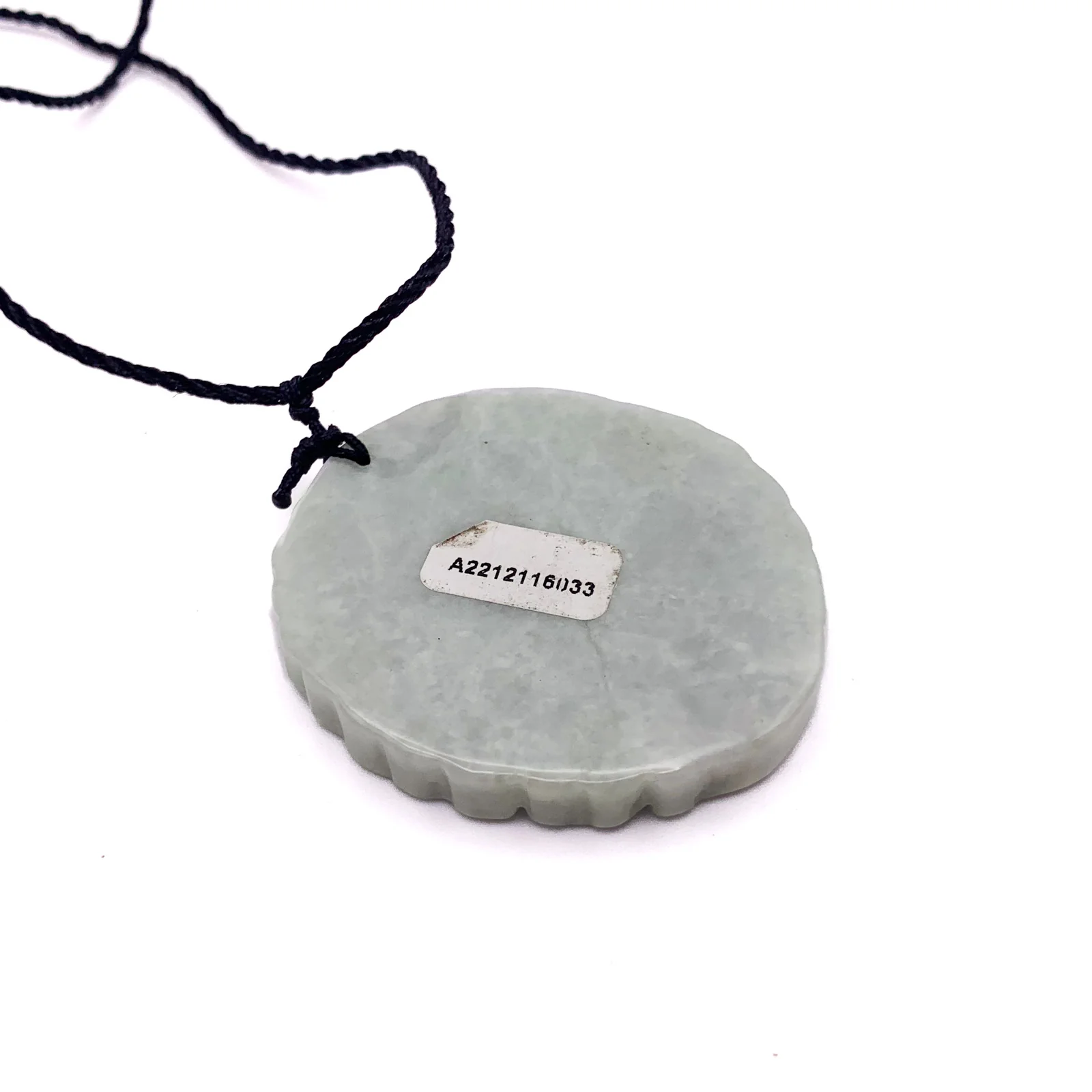 Certified Lavender Natural Type A Jade Jadeite Carved Bat Coin Pendant - Image 6