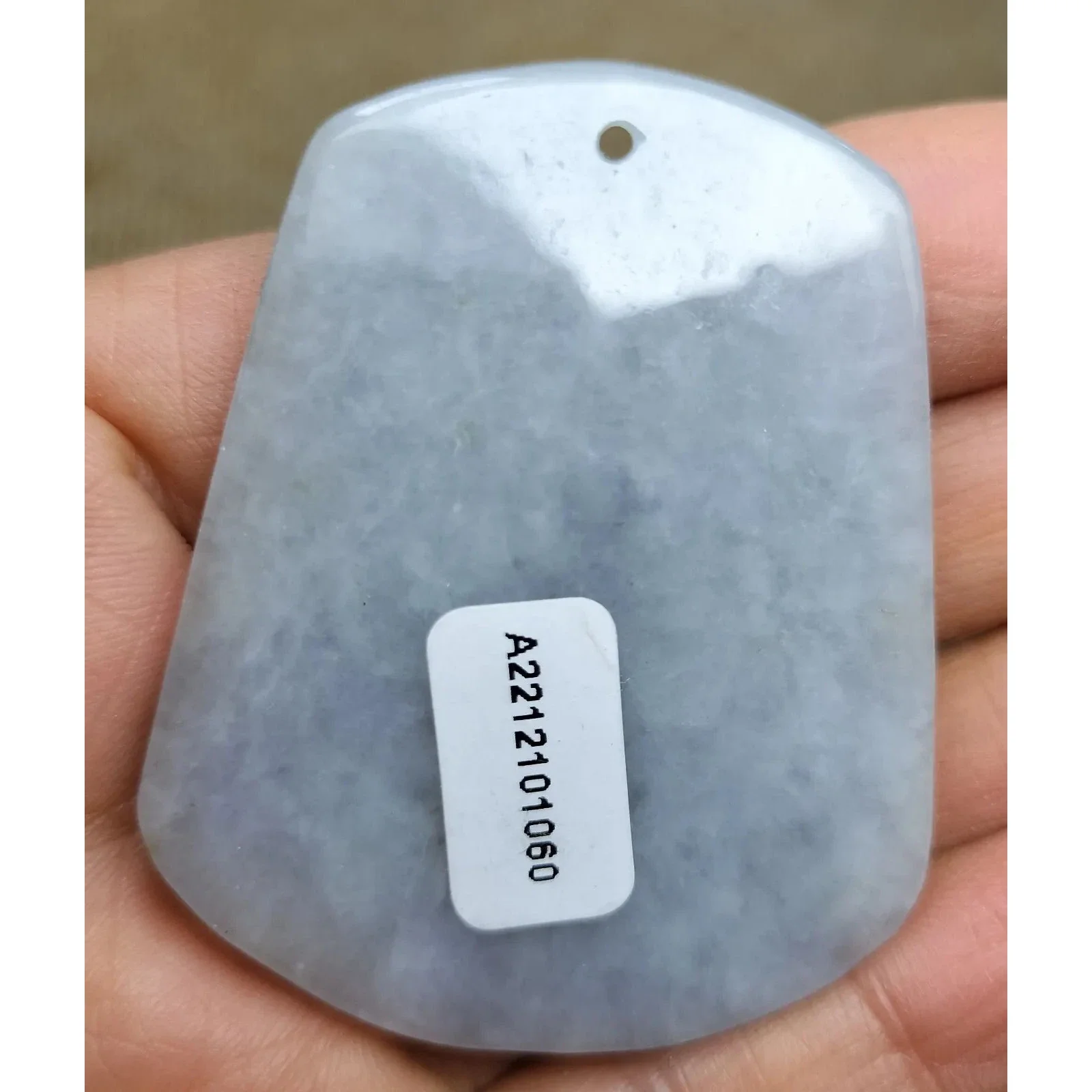 Certified Lavender Natural Type A Jade Jadeite Carved Dragon Bead Pendant - Image 4