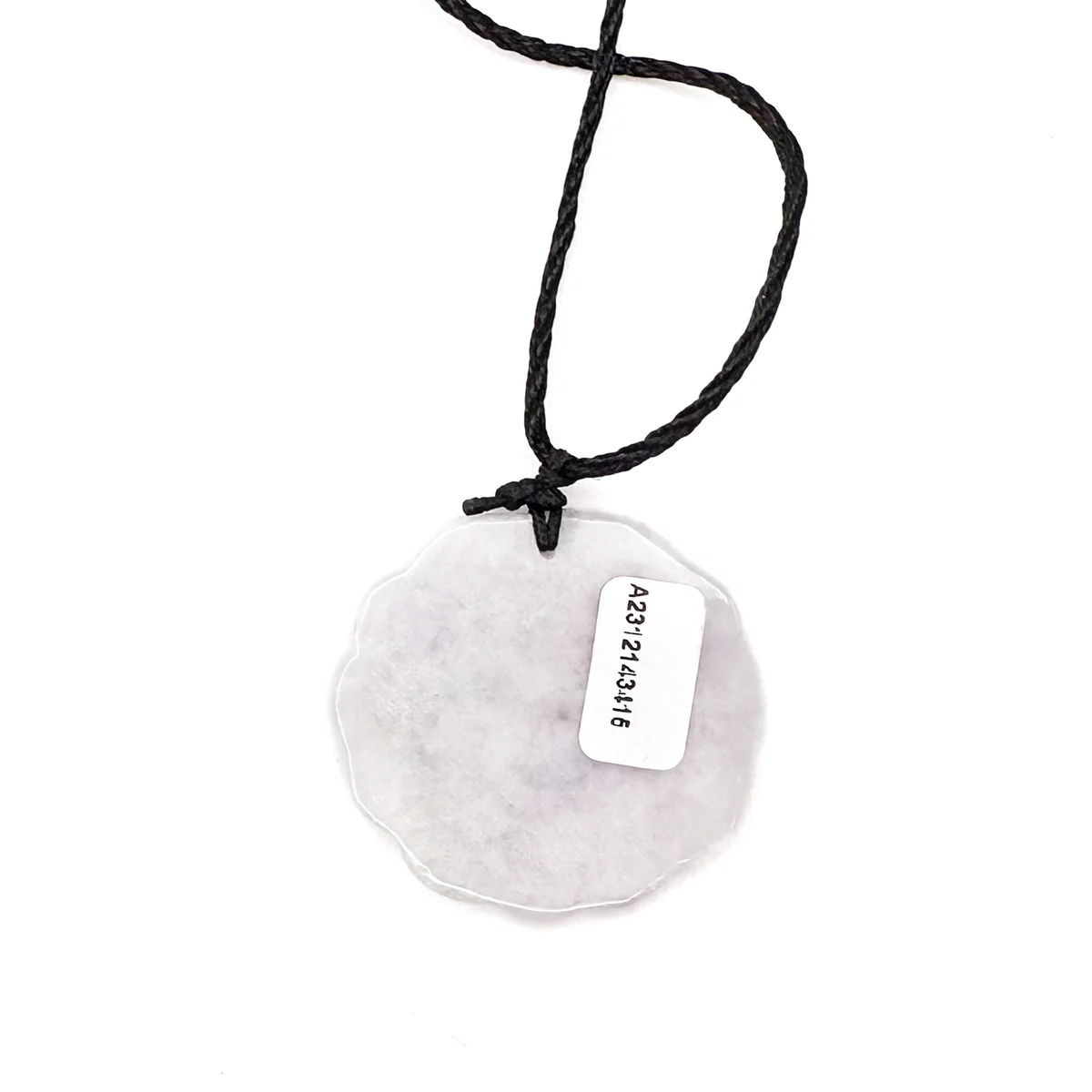 Certified Lavender Natural Type A Jade Jadeite Carved Flower Pendant Necklace - Image 8