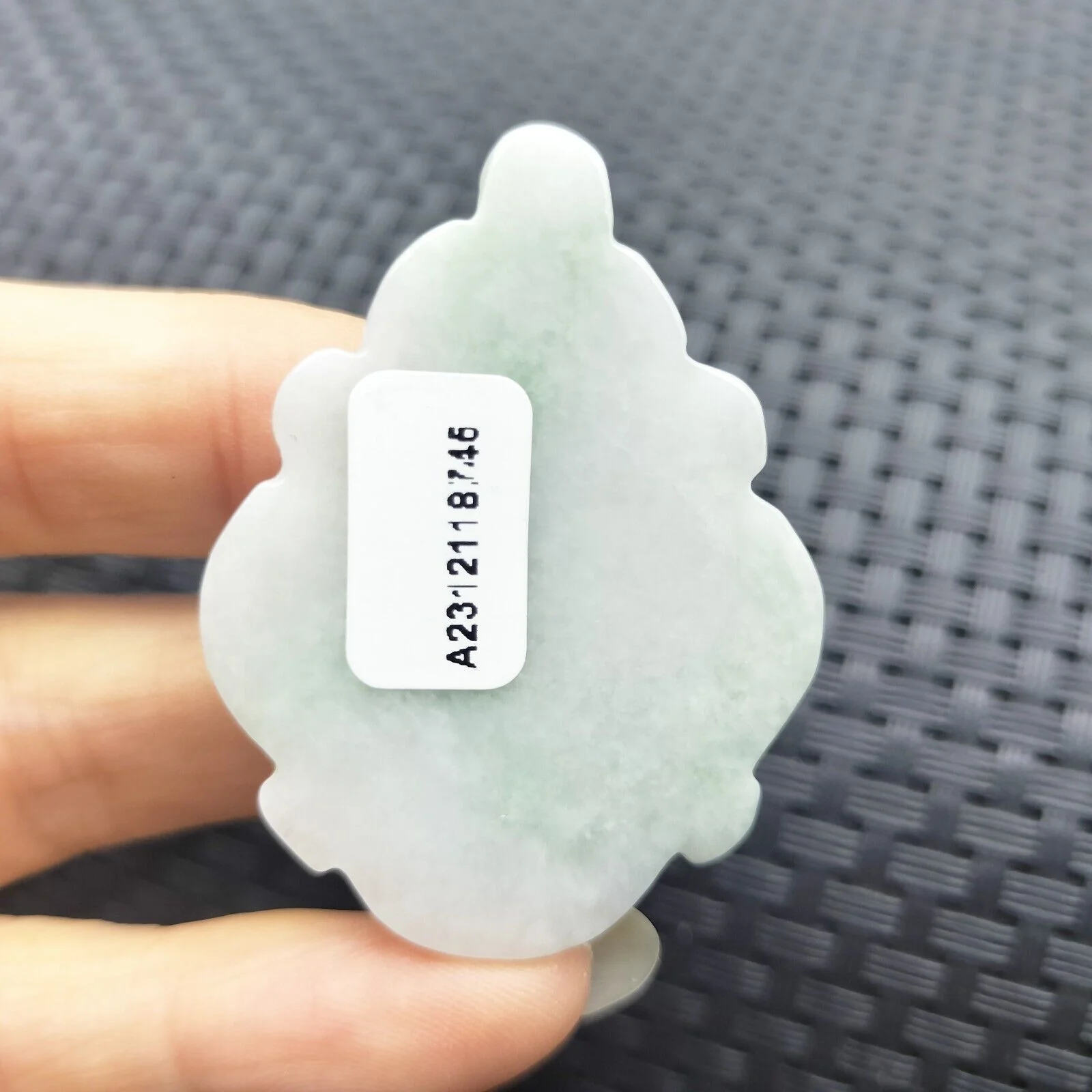 Certified Lavender Natural Type A Jade Jadeite Carved Flower  Pendant - Image 5
