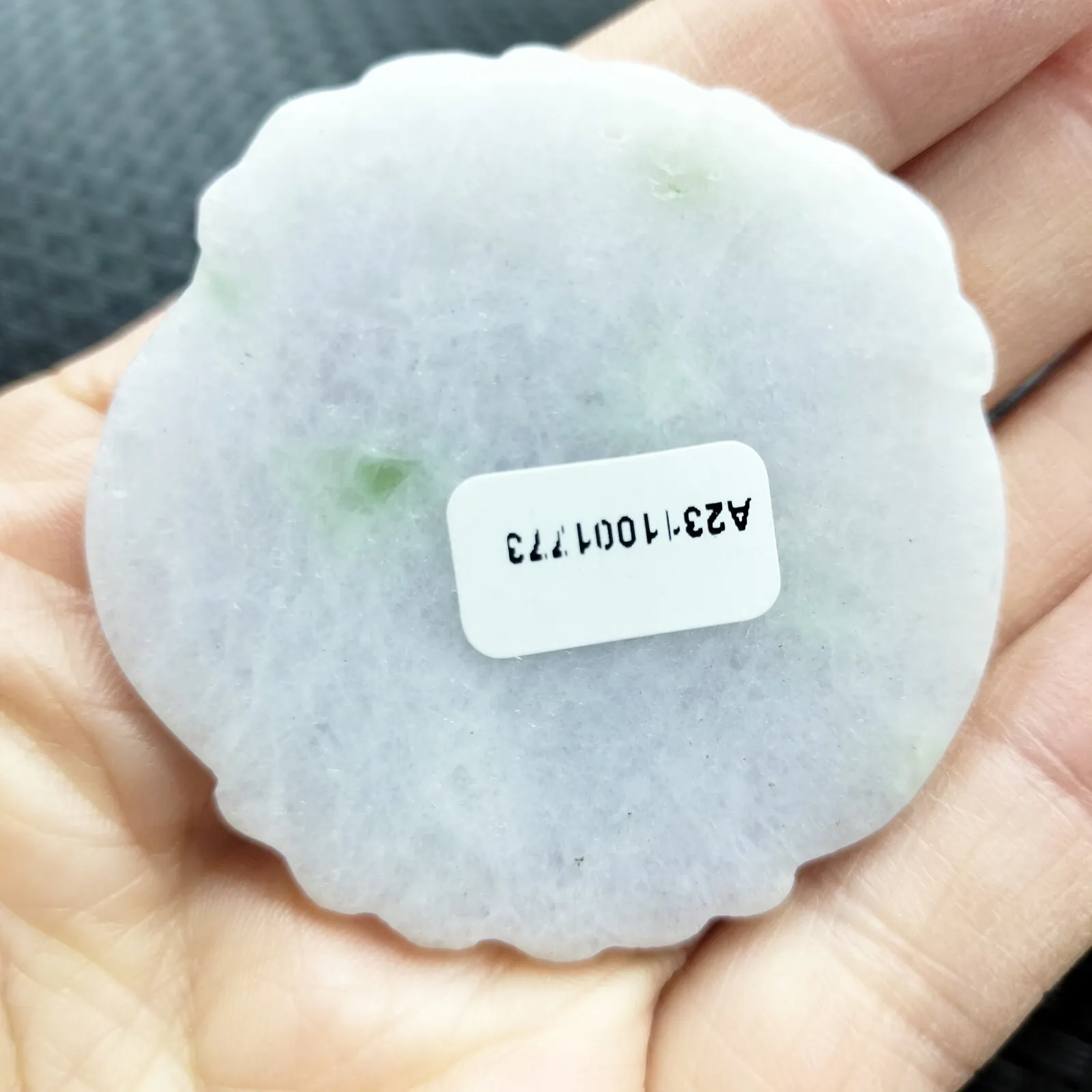 Certified Lavender Natural Type A Jade Jadeite Carved Happy Buddha God Pendant Necklace - Image 6
