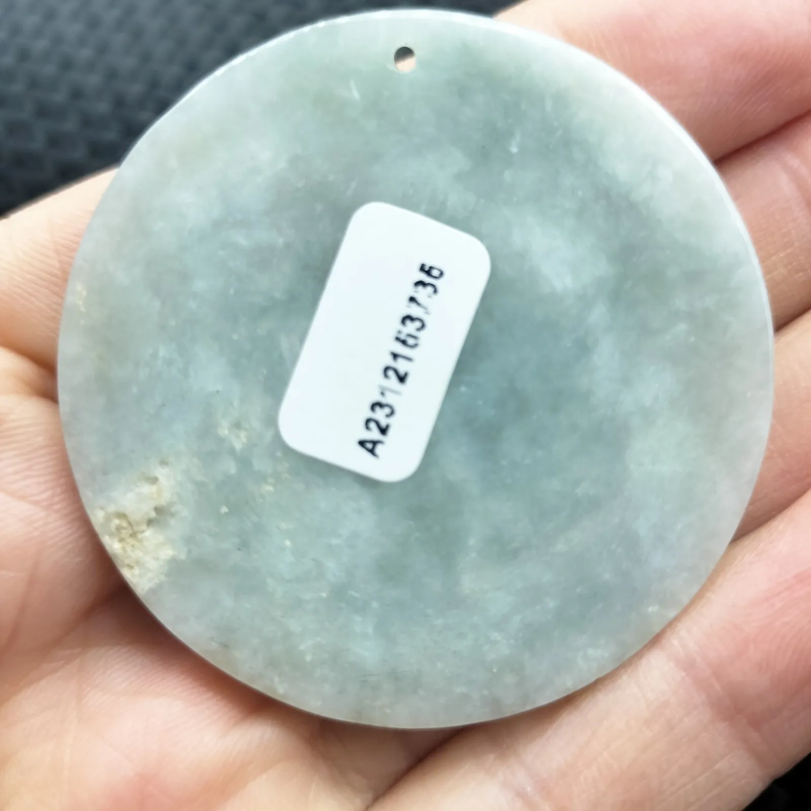 Certified Lavender Natural Type A Jade Jadeite Carved Pig Coin Pendant - Image 6