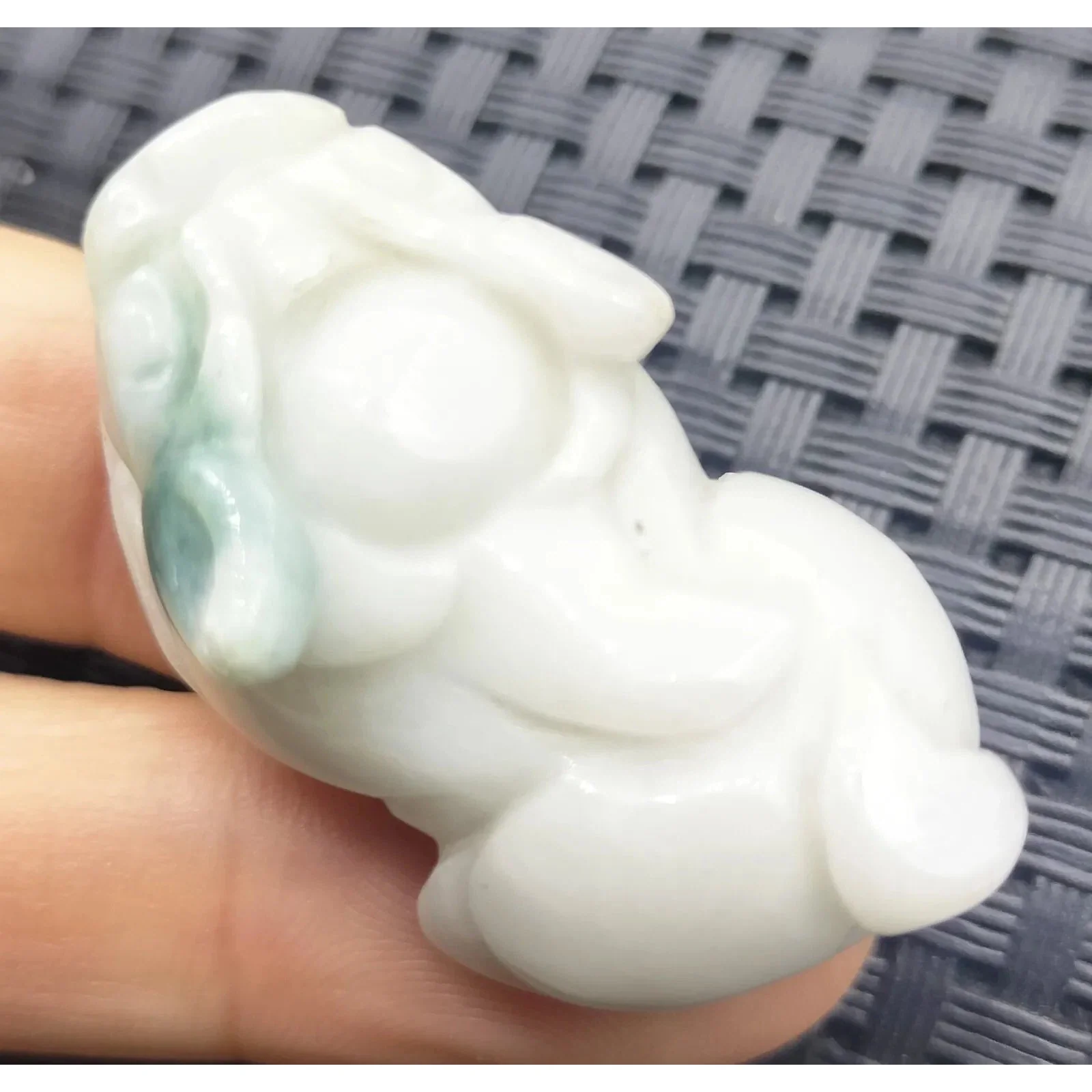 Certified Lavender Natural Type A Jadeite Carved Dragon Pi Xiu Coin Pendant - Image 2