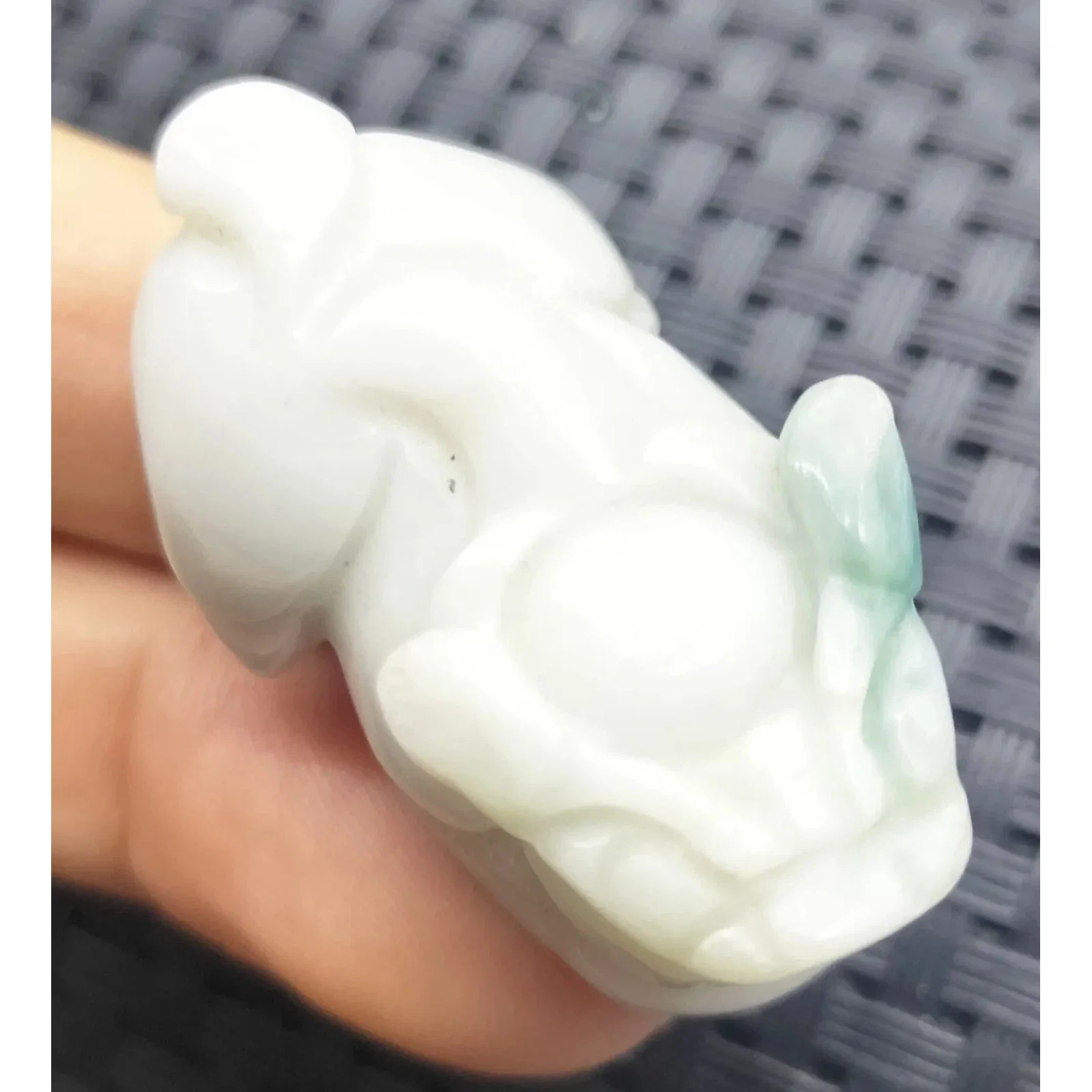 Certified Lavender Natural Type A Jadeite Carved Dragon Pi Xiu Coin Pendant - Image 3