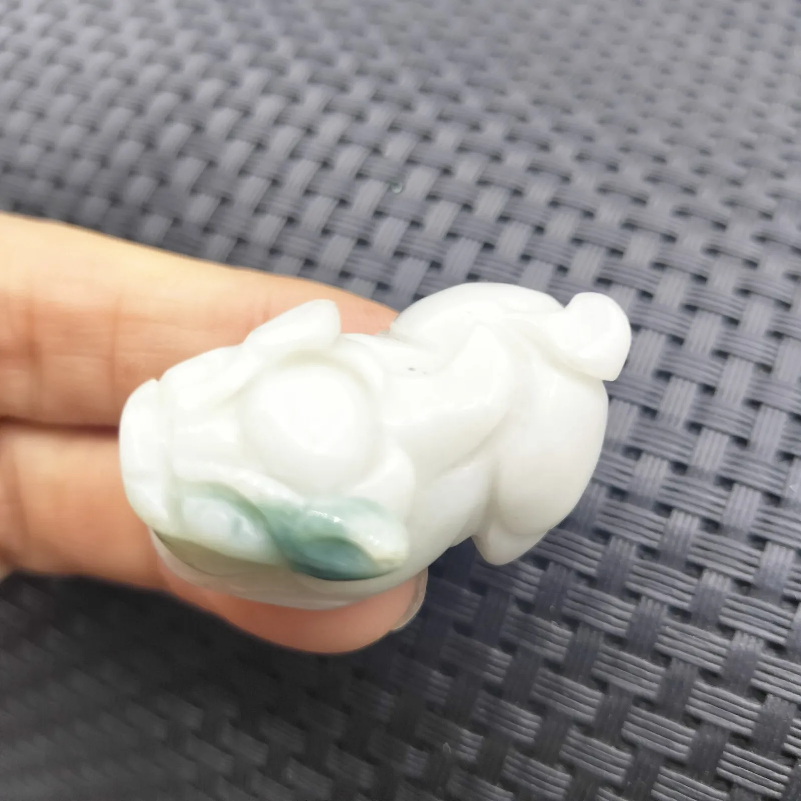 Certified Lavender Natural Type A Jadeite Carved Dragon Pi Xiu Coin Pendant - Image 6