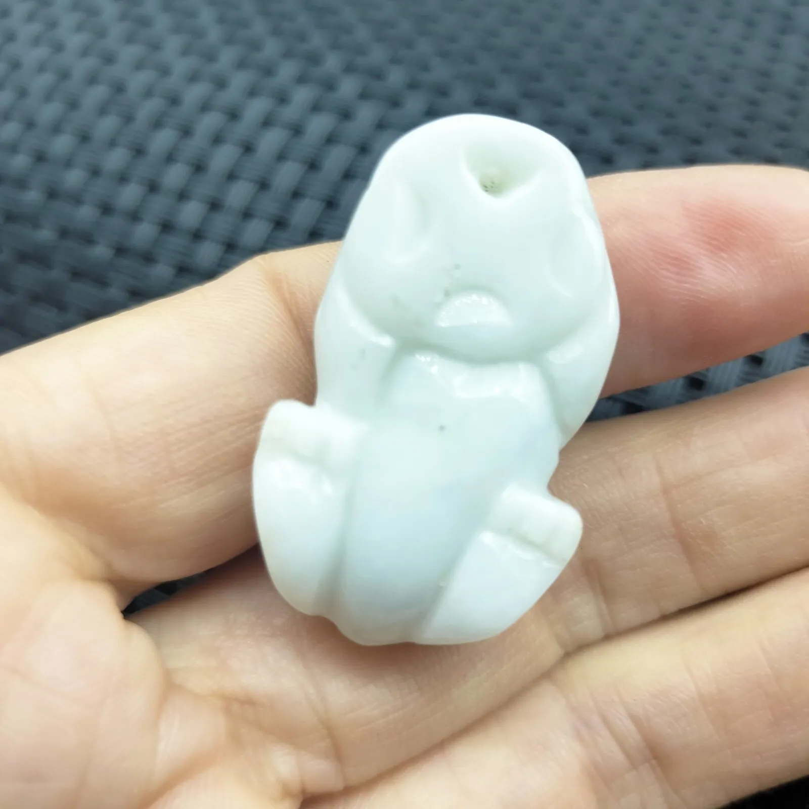 Certified Lavender Natural Type A Jadeite Carved Dragon Pi Xiu Coin Pendant - Image 7