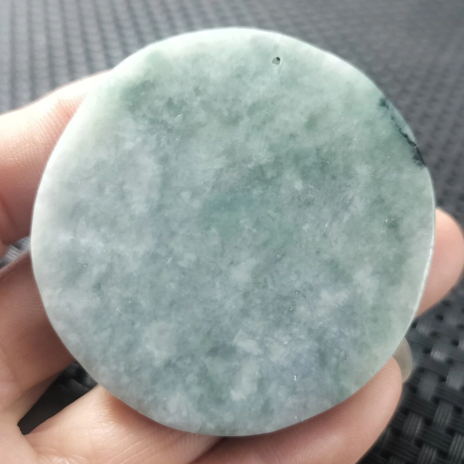 Certified Lavender Natural Type A Jadeite Carved Half Buddha Half Devil Pendant Necklace - Image 6