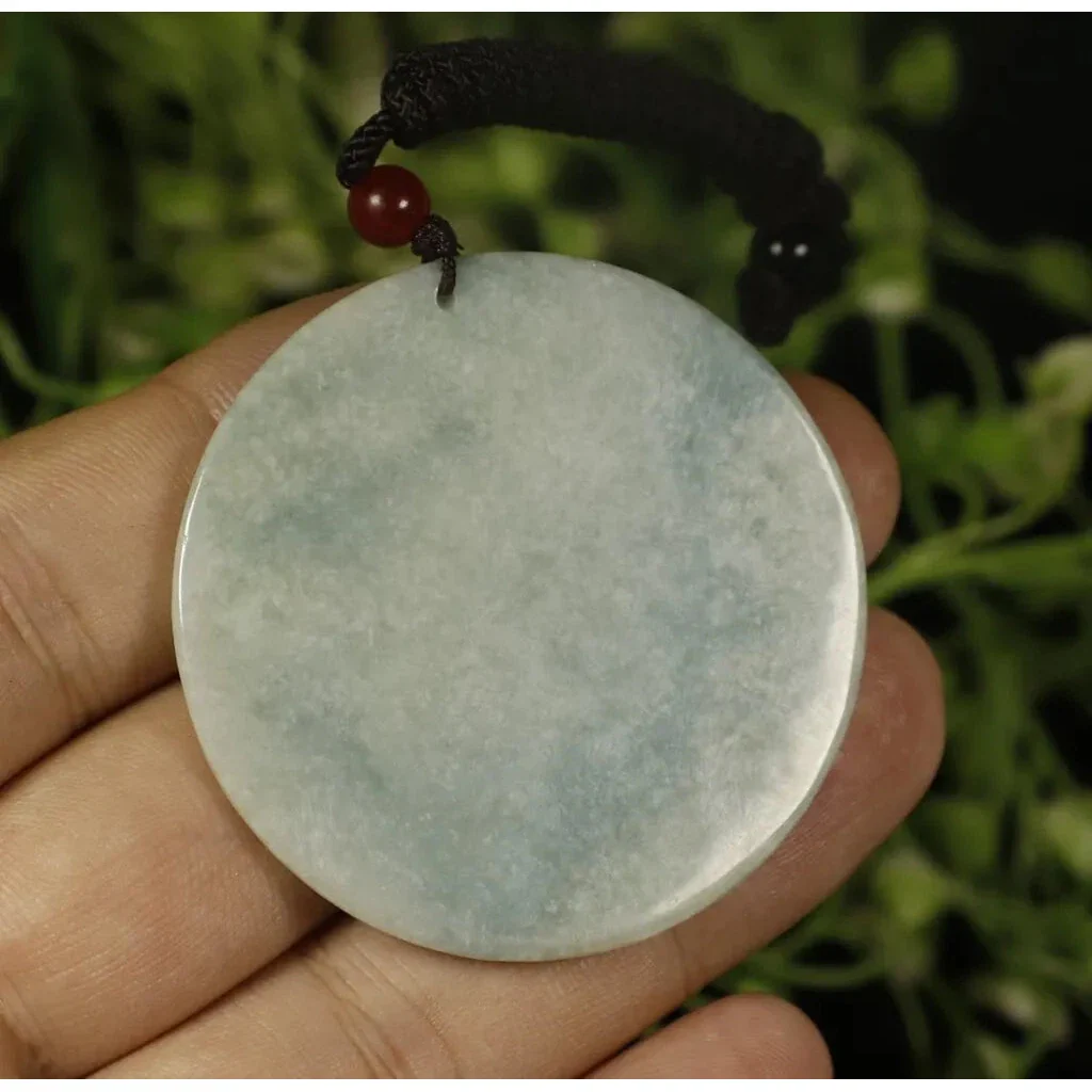 Certified Light Green 100% Natural A Jadeite Jade Pendant Dragon Guanyin - Image 6