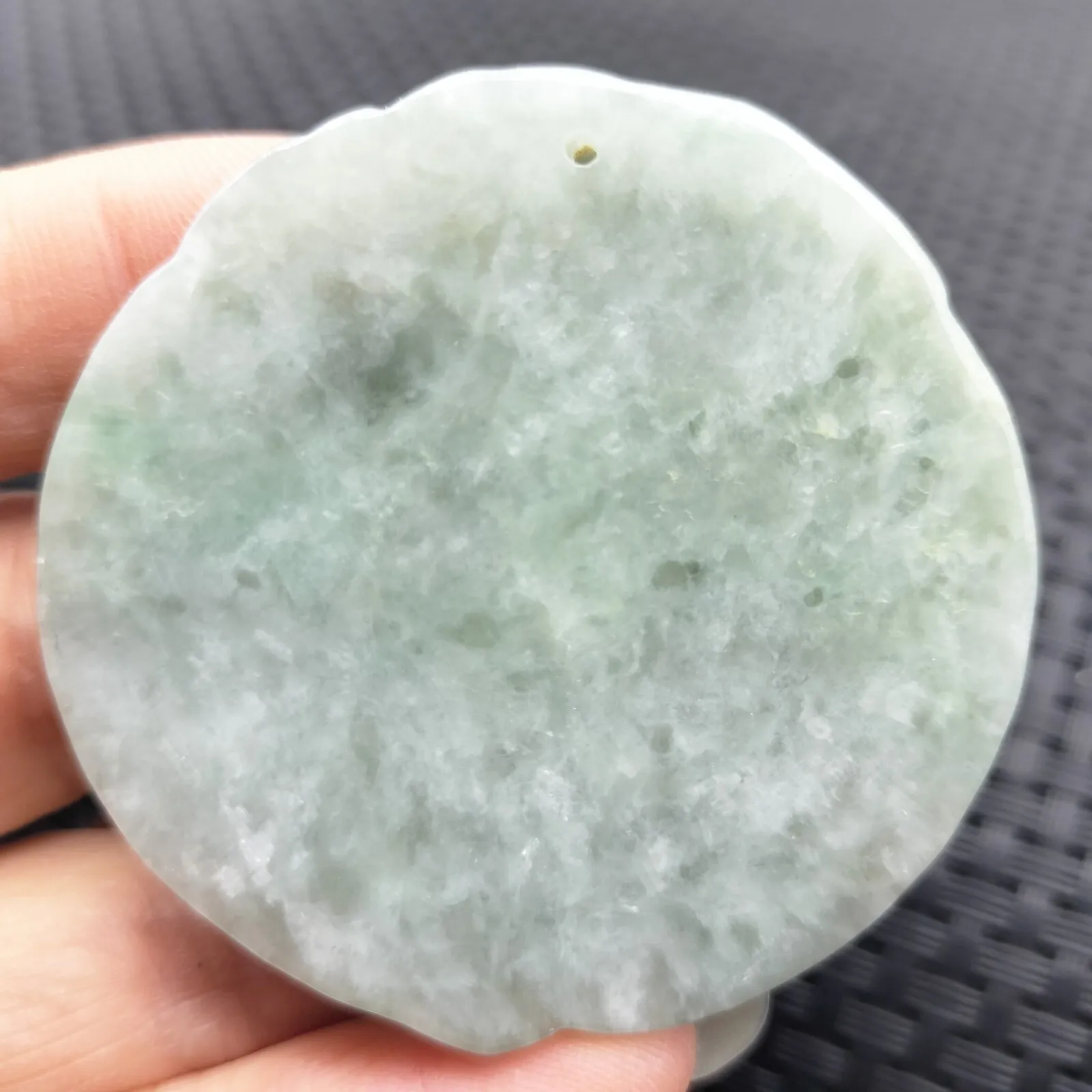 Certified Light Green Natural A Jade Jadeite Carved Longevity Dragon Pendant - Image 3