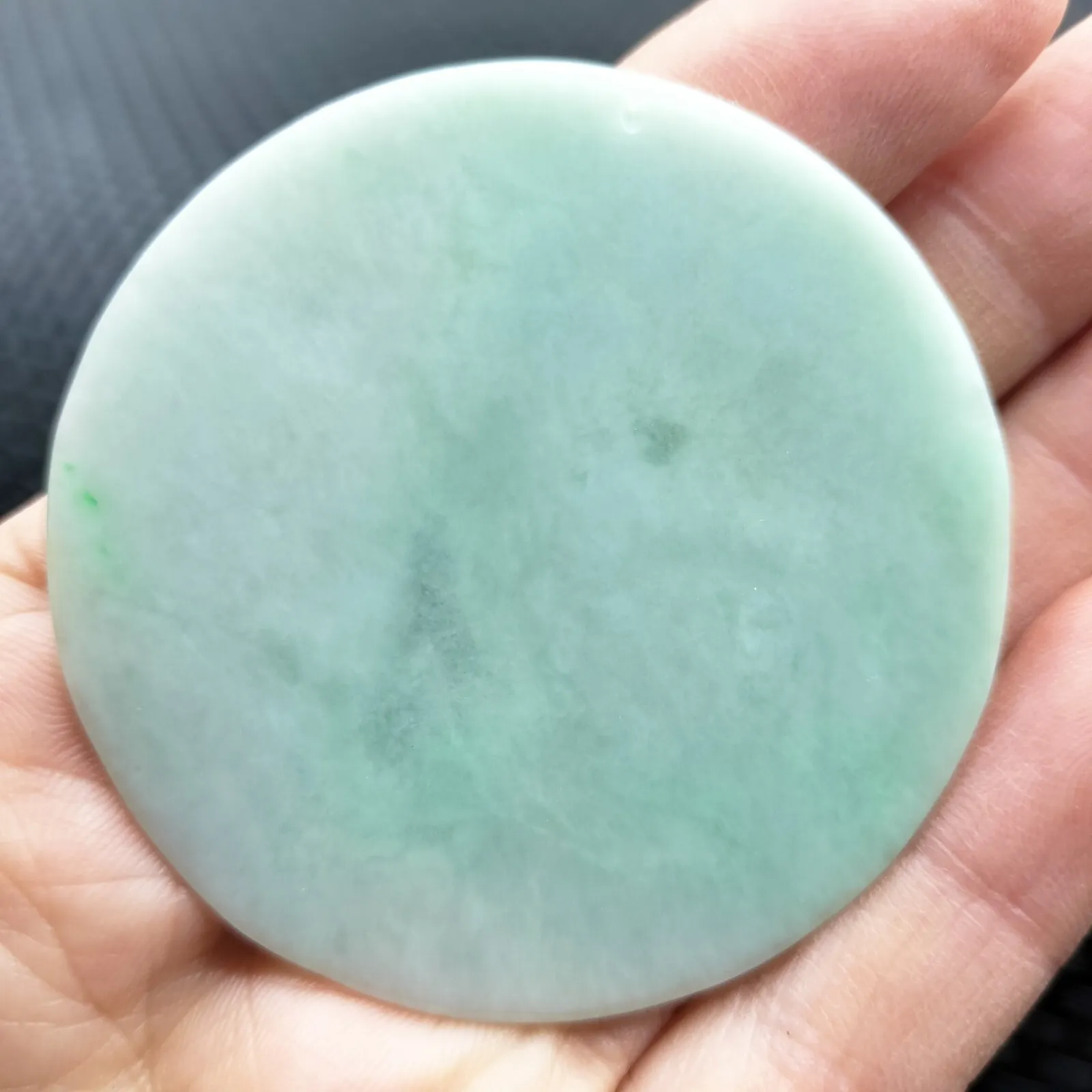 Certified Light Green Natural A Jadeite Carved Guanyin Kwan Yin God Pendant - Image 5