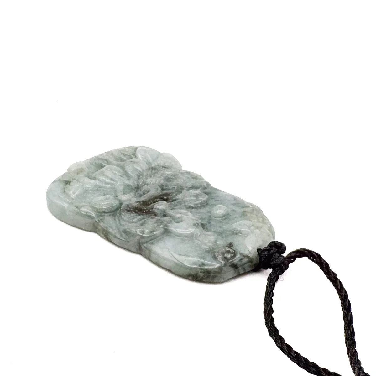 Certified Light Green Natural Type A Jade Jadeite Carved Peacock Pendant - Image 4