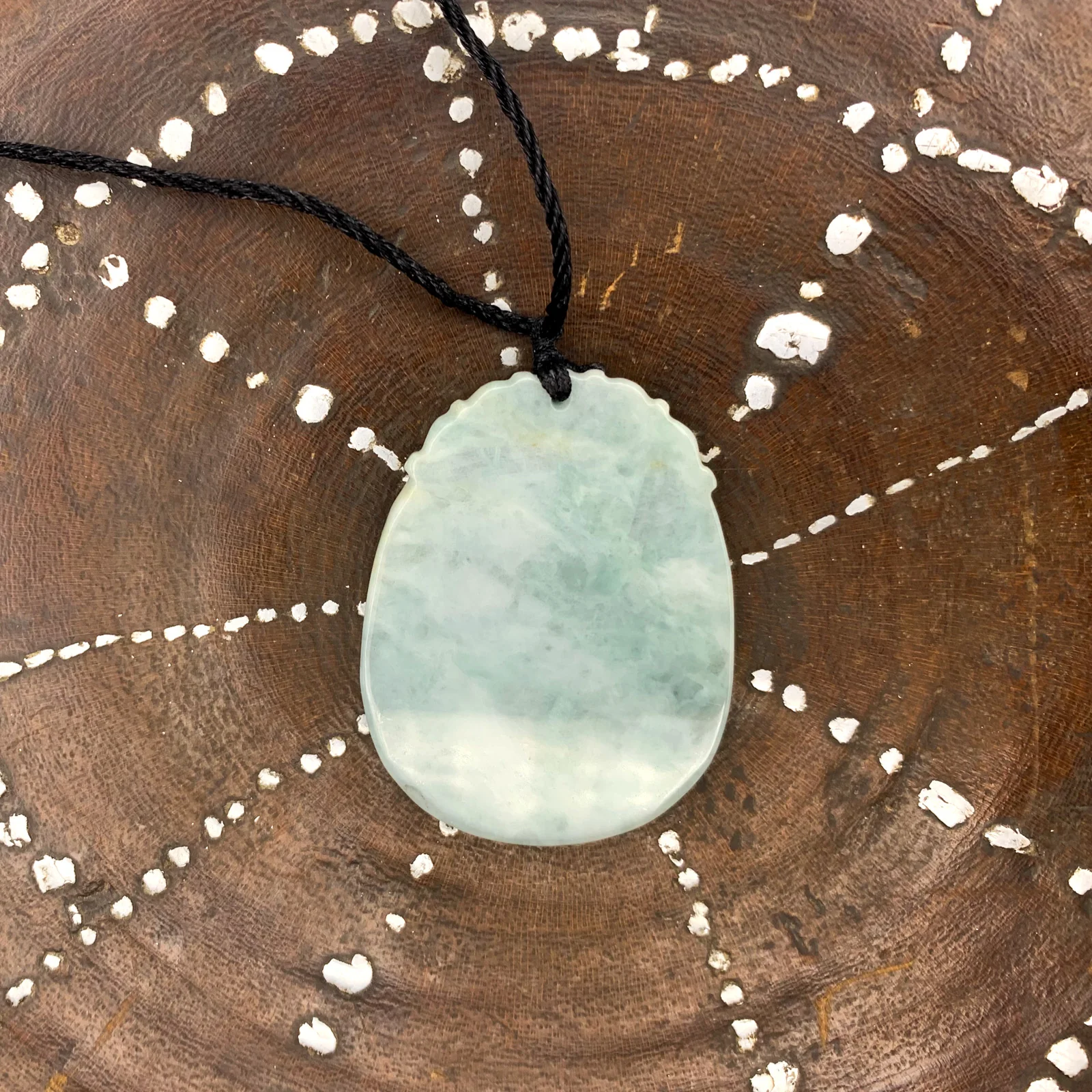 Certified Light Green Natural Type A Jadeite Carved Ginseng Ruyi Mouse Pendant - Image 9