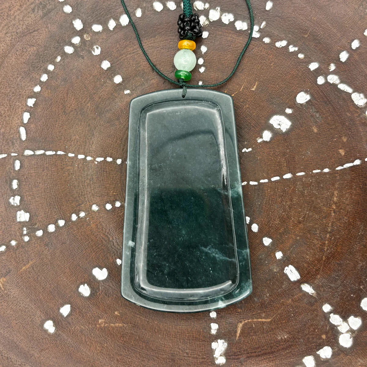 Certified Natural A Jade Jadeite Pendant Landscape Painting Kwan Yin Necklace - Image 12