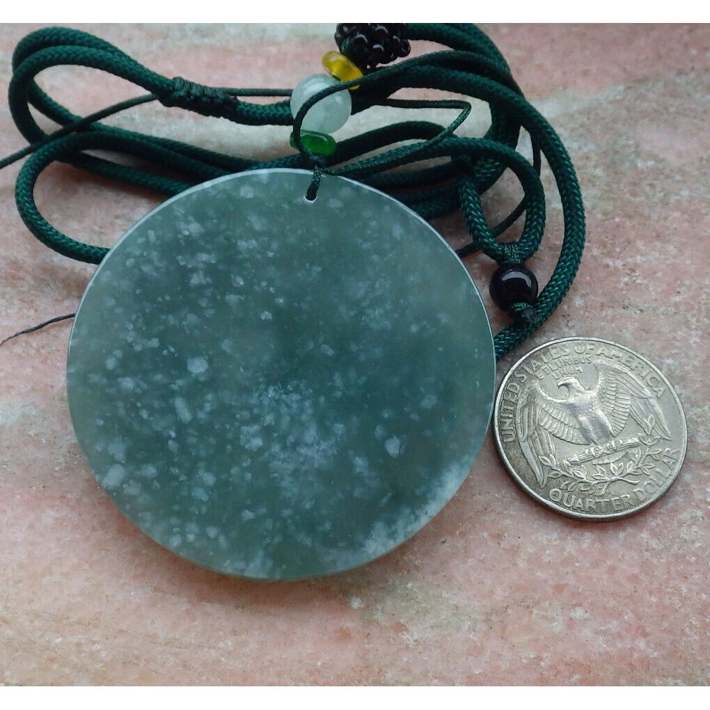 Certified Natural A Jade Jadeite Pendant Money God Caishen and Tree Necklace - Image 6
