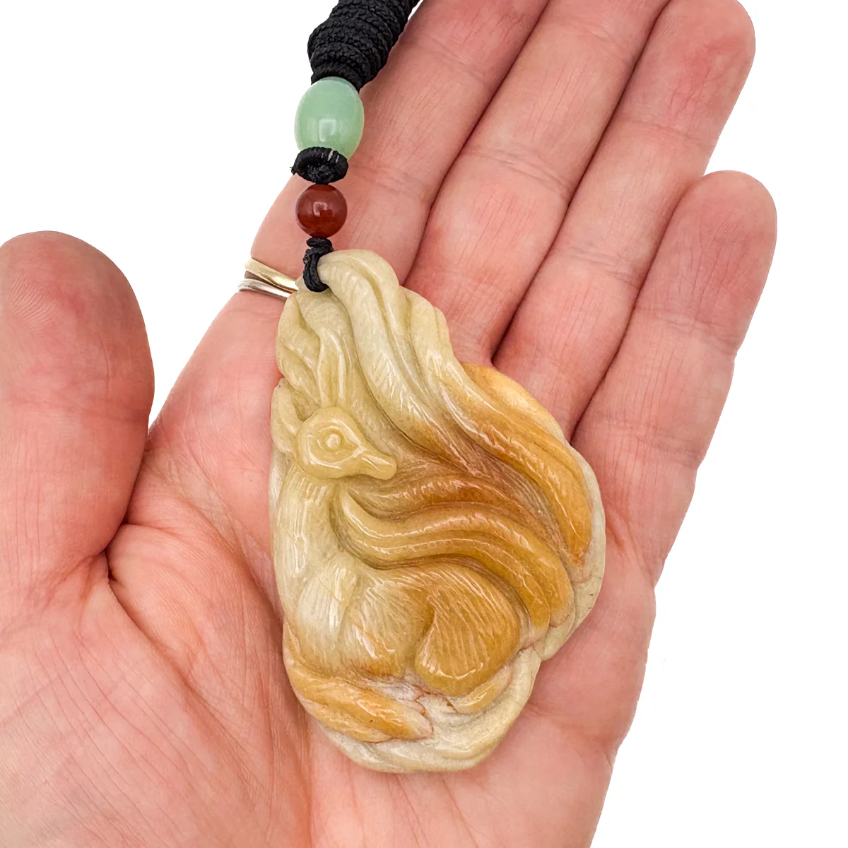 Certified Natural Genuine Type A Jadeite Jade Fine Pendant Fox - Image 10