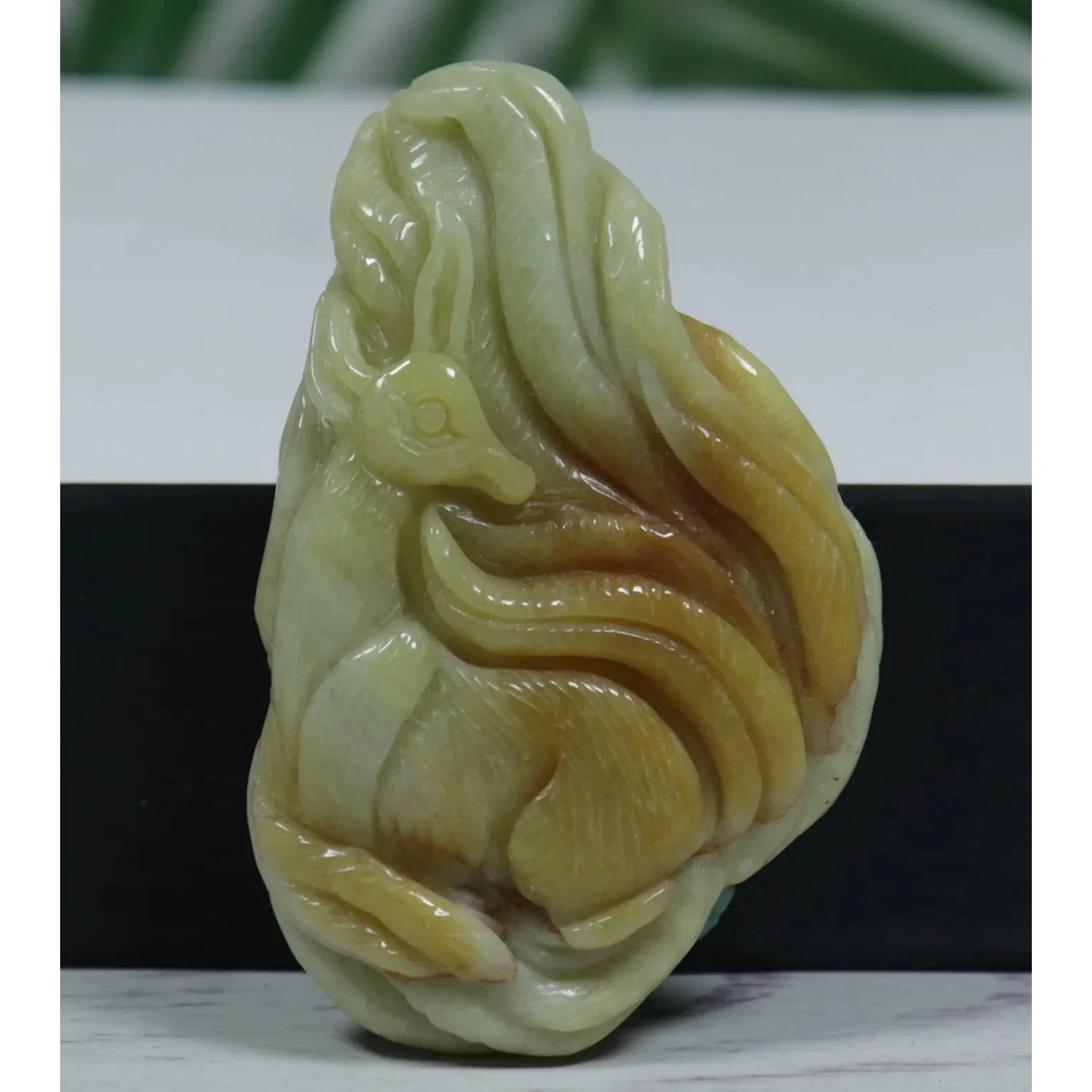 Certified Natural Genuine Type A Jadeite Jade Fine Pendant Fox - Image 12