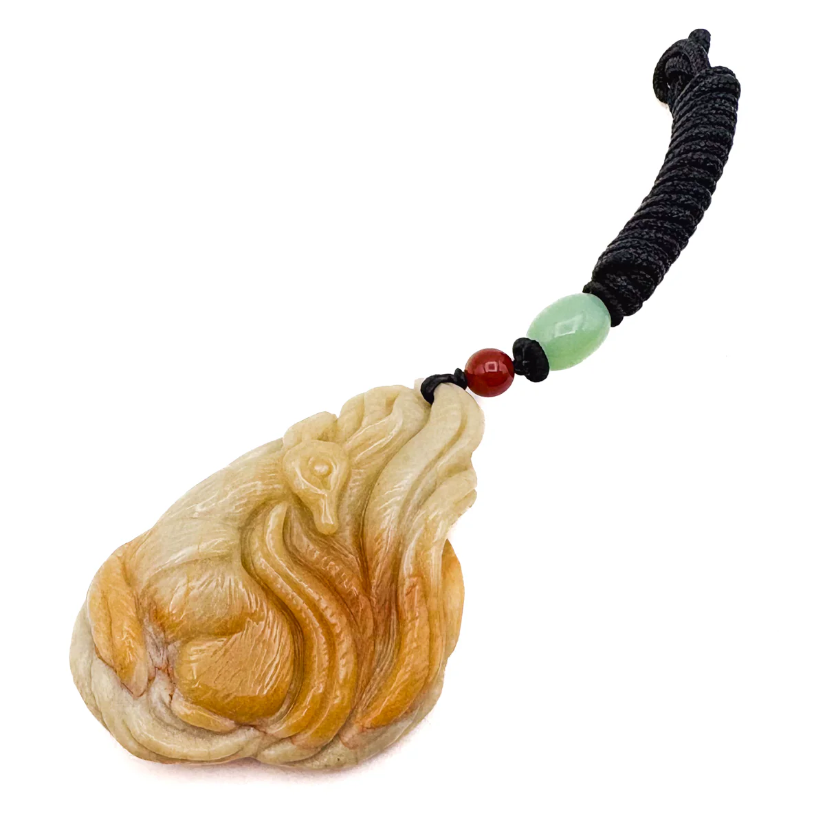 Certified Natural Genuine Type A Jadeite Jade Fine Pendant Fox - Image 3