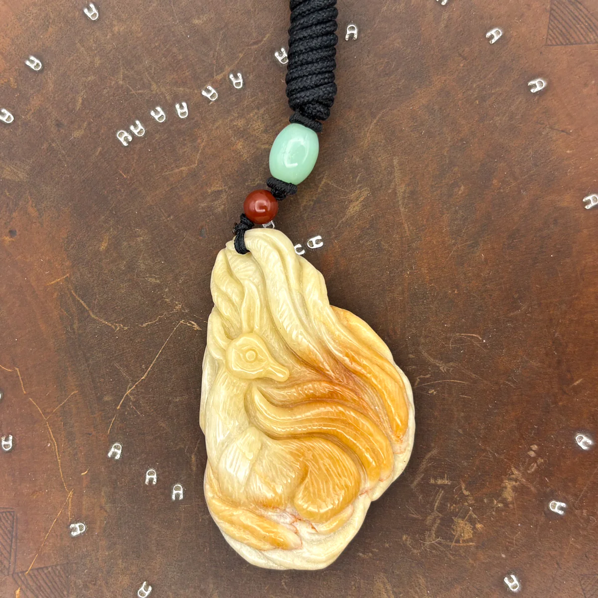 Certified Natural Genuine Type A Jadeite Jade Fine Pendant Fox - Image 4