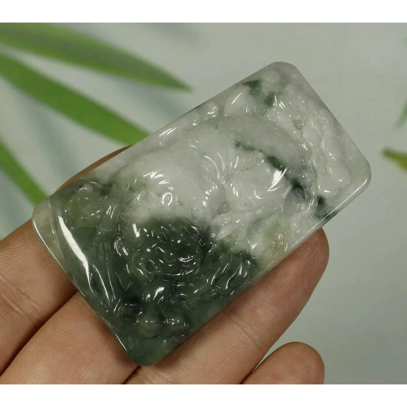 Certified Natural Genuine Type A Jadeite Jade Fine Pendant Tiger - Image 3