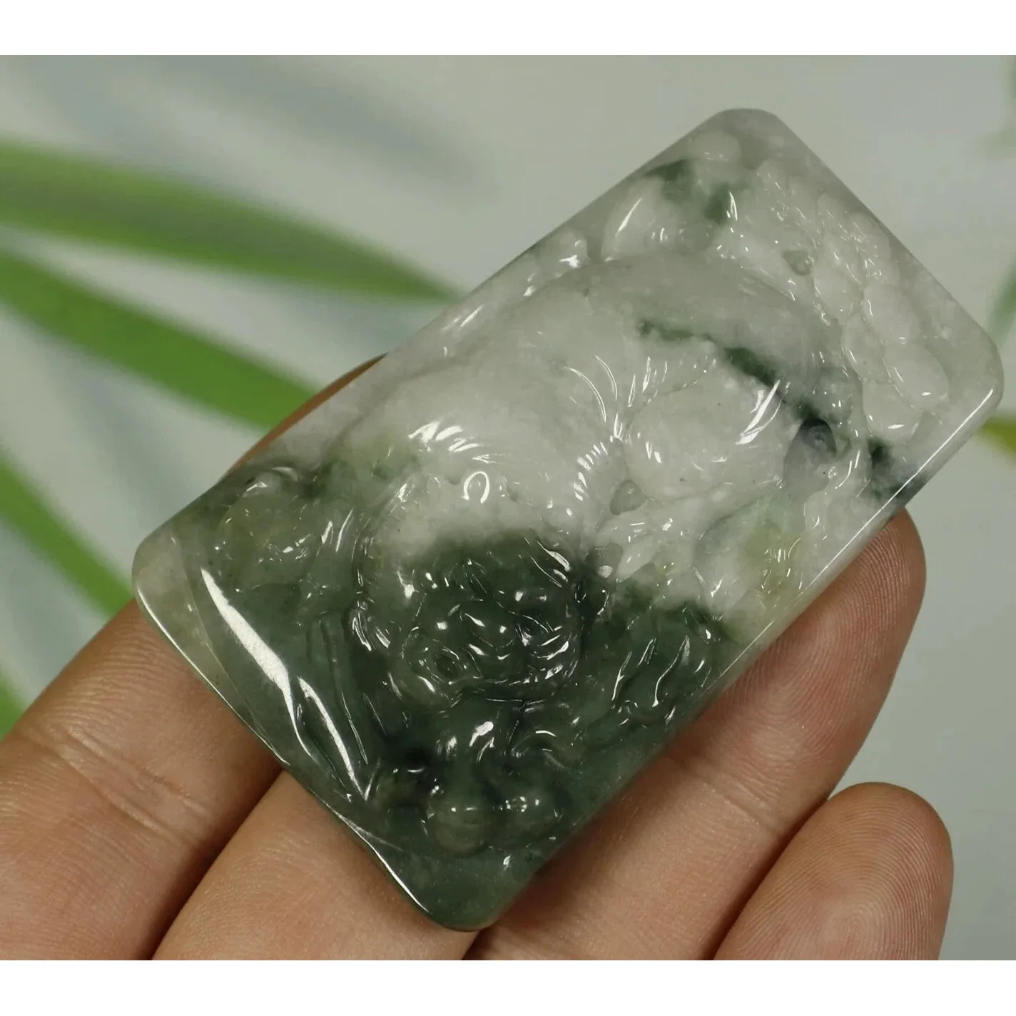 Certified Natural Genuine Type A Jadeite Jade Fine Pendant Tiger - Image 4
