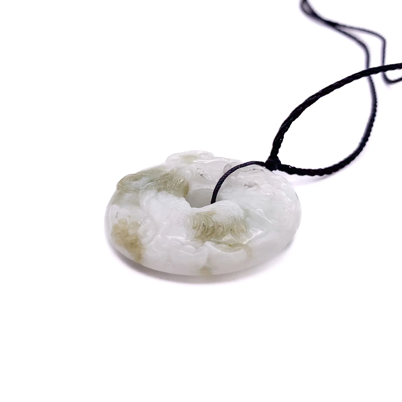 Certified Natural Type A Jade Jadeite Carved Rooster Cock Hen Ruyi  Pendant Necklace - Image 8