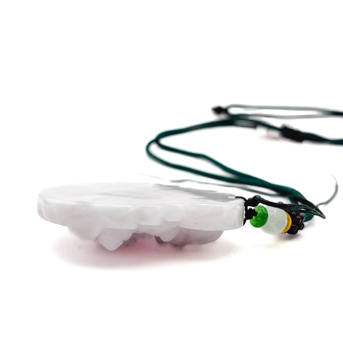 Certified Purple Burma Natural A Jade Jadeite Pendant Buddha God Coin Necklace - Image 14