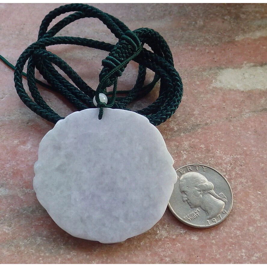 Certified Purple Burma Natural A Jade Jadeite Pendant Buddha God Dragon - Image 8