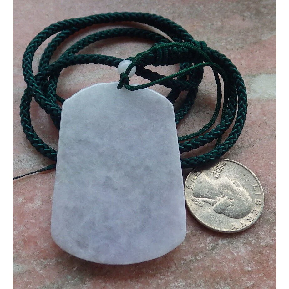 Certified Purple Burma Natural A Jade Jadeite Pendant Rooster Yuan Bao Necklace - Image 8