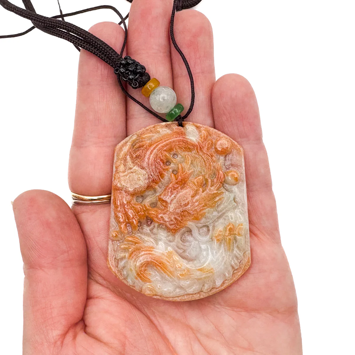 Certified Red 100% Burma Natural A Jade Jadeite Pendant Dragon Amulet - Image 10