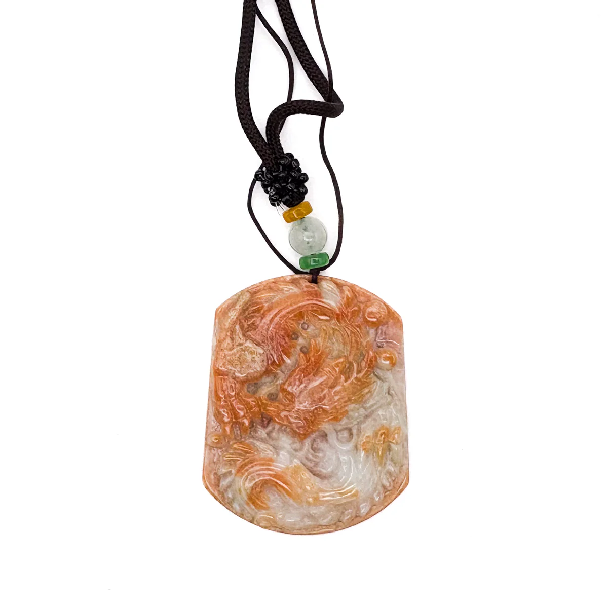 Certified Red 100% Burma Natural A Jade Jadeite Pendant Dragon Amulet - Image 2