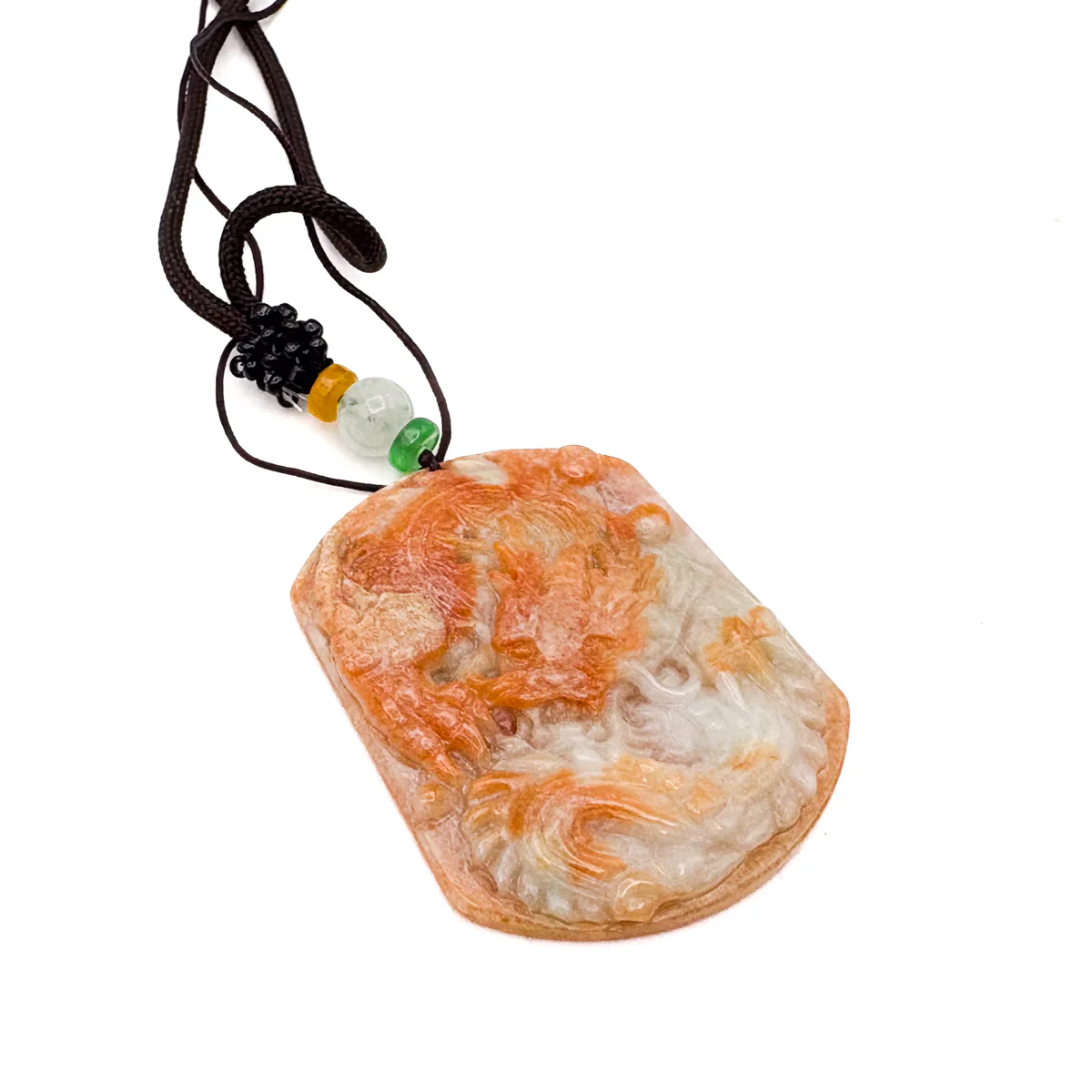Certified Red 100% Burma Natural A Jade Jadeite Pendant Dragon Amulet - Image 3