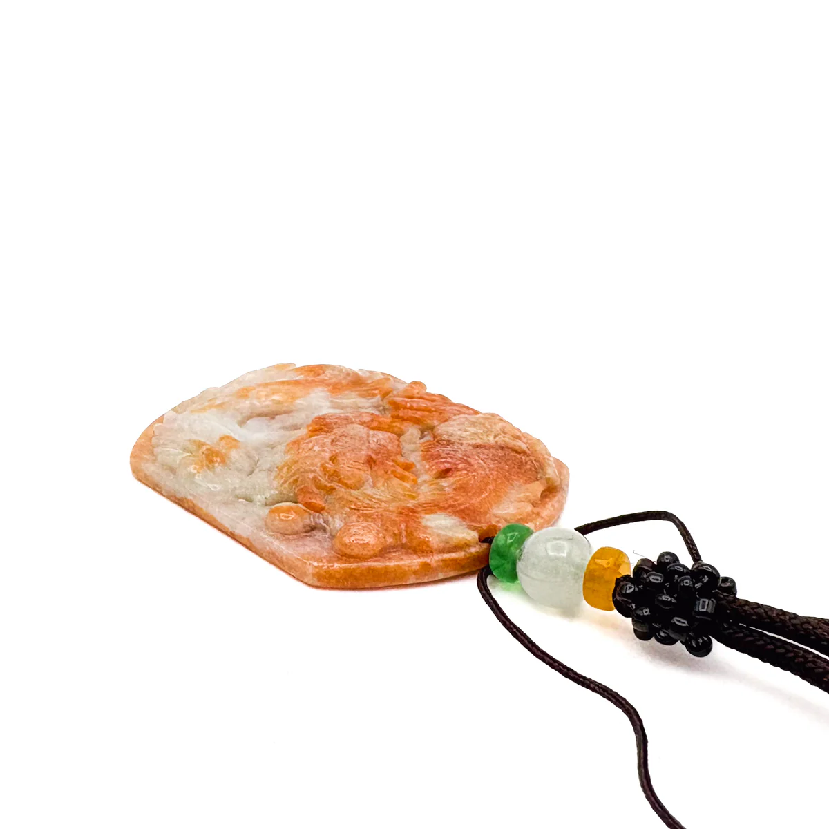 Certified Red 100% Burma Natural A Jade Jadeite Pendant Dragon Amulet - Image 6