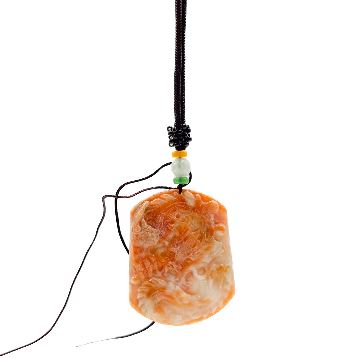 Certified Red 100% Burma Natural A Jade Jadeite Pendant Dragon Amulet - Image 9
