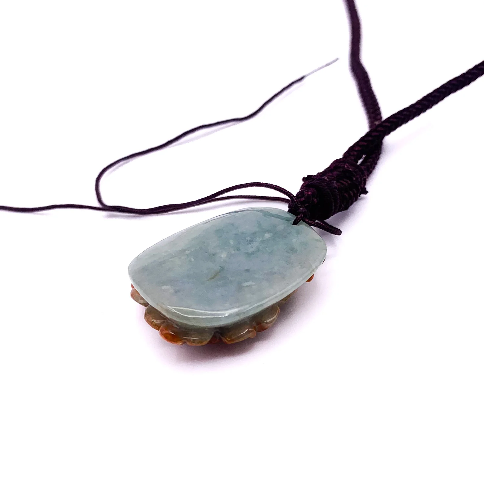Certified Red Burma Natural A Jade Jadeite Pendant Butterfly Flower - Image 8