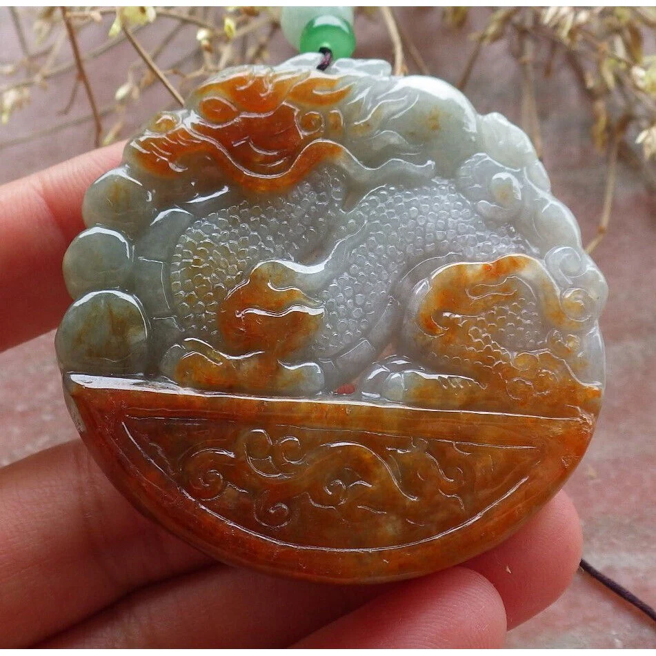Certified Red Burma Natural A Jade Jadeite Pendant Dragon Mouse Rat Necklace - Image 15