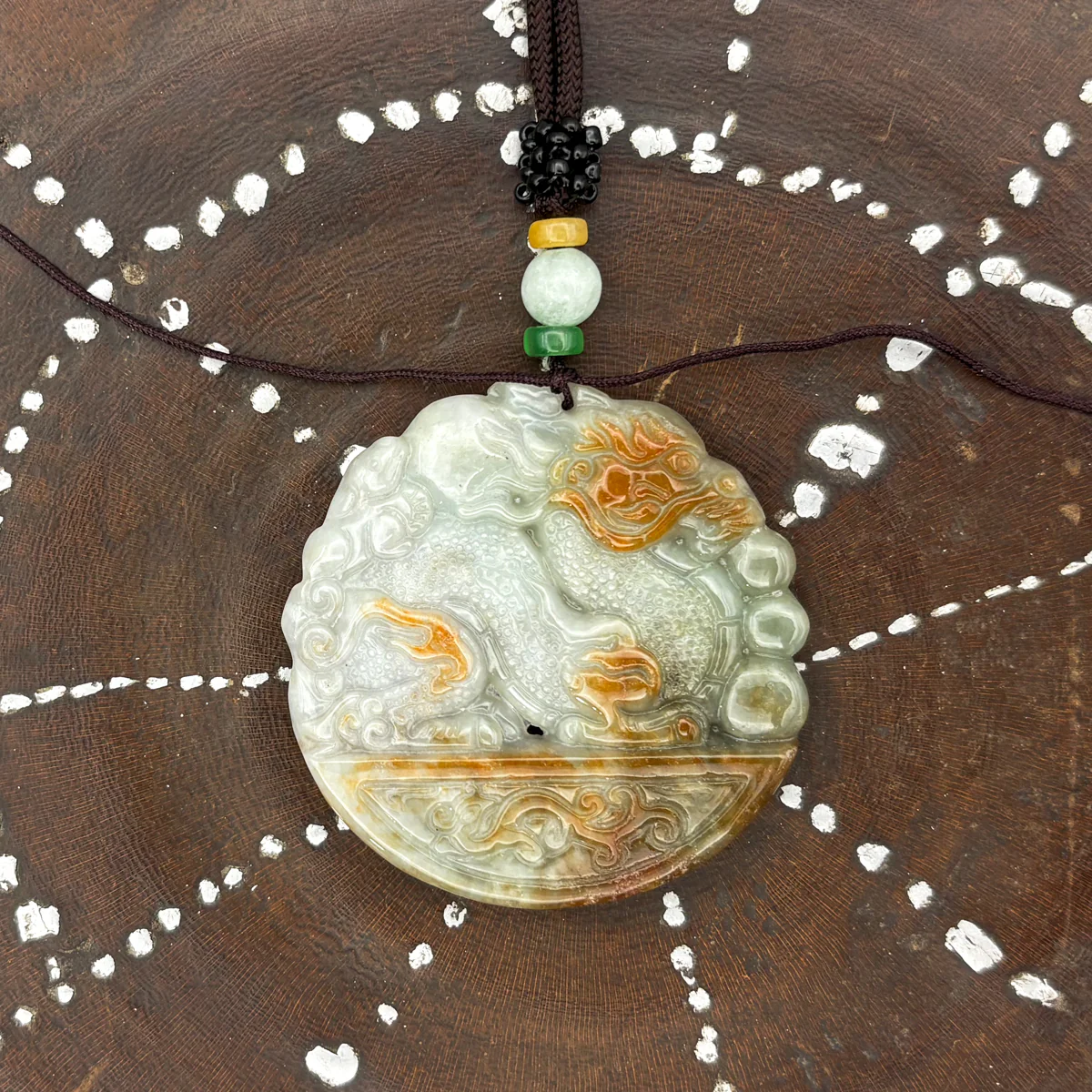 Certified Red Burma Natural A Jade Jadeite Pendant Dragon Mouse Rat Necklace - Image 2