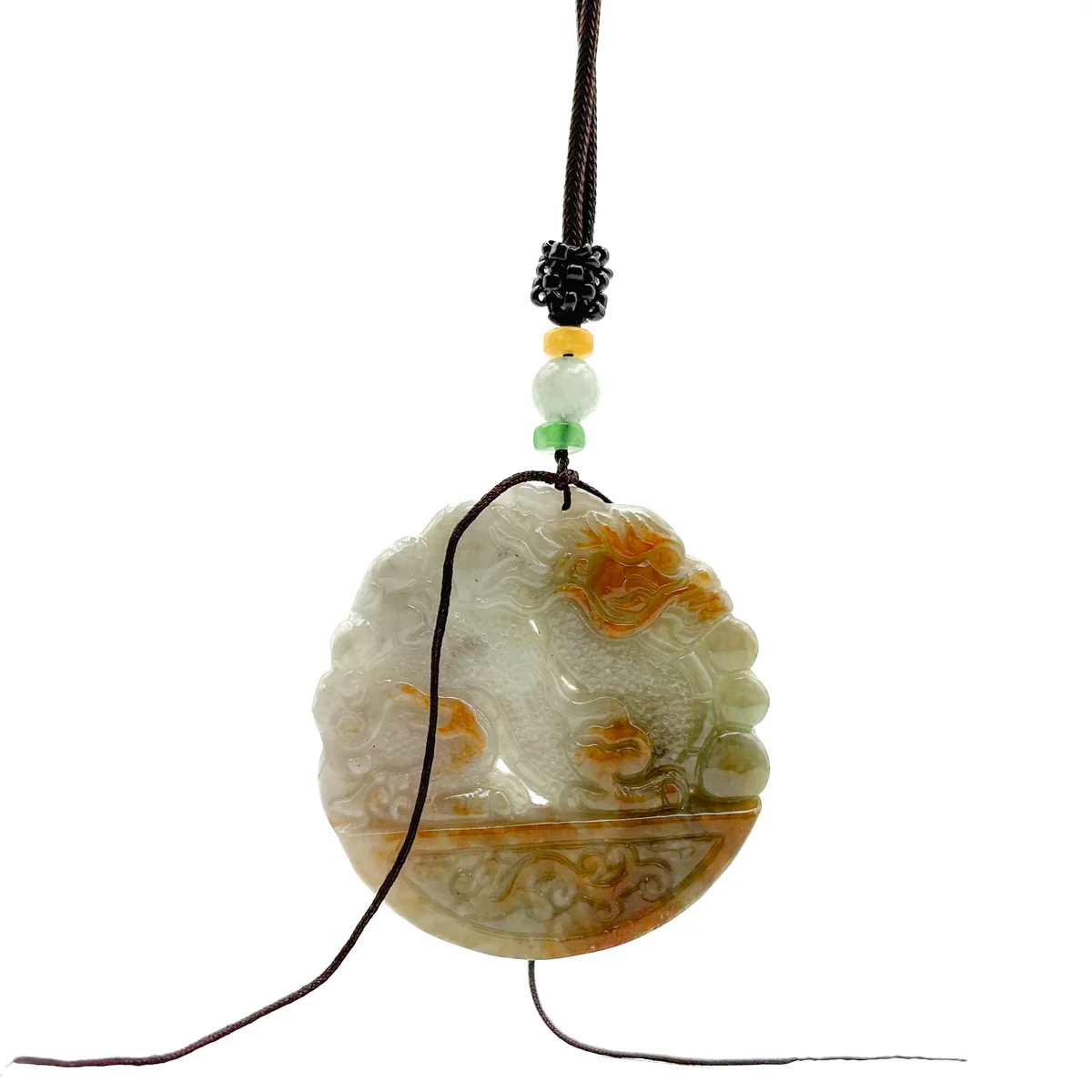 Certified Red Burma Natural A Jade Jadeite Pendant Dragon Mouse Rat Necklace - Image 6