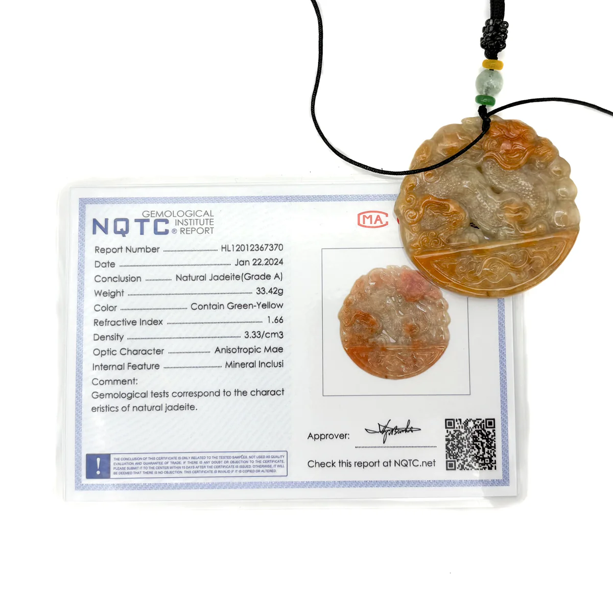 Certified Red Burma Natural A Jade Jadeite Pendant Dragon Mouse Rat - Image 11