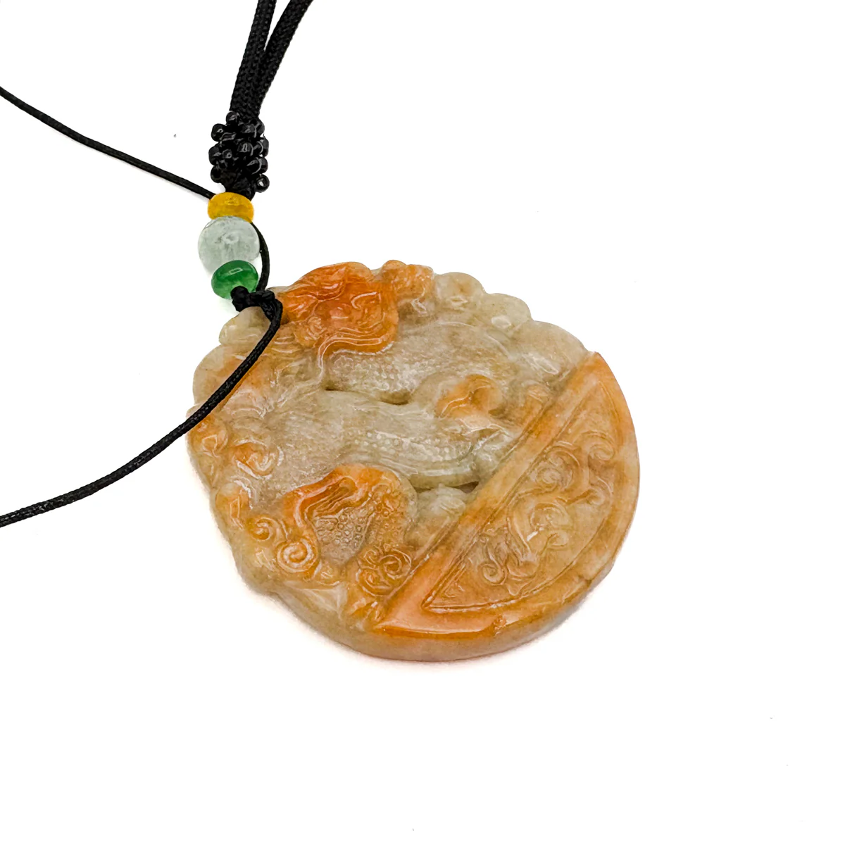 Certified Red Burma Natural A Jade Jadeite Pendant Dragon Mouse Rat - Image 4