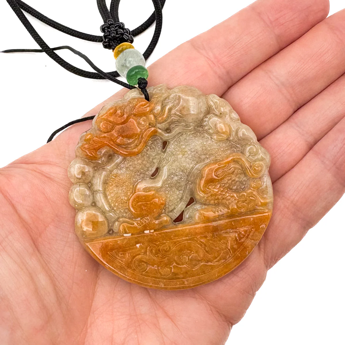 Certified Red Burma Natural A Jade Jadeite Pendant Dragon Mouse Rat - Image 9