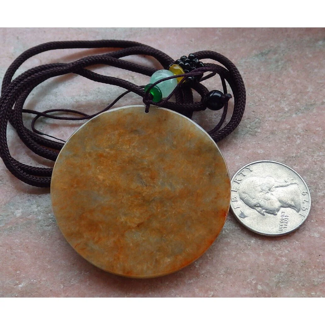 Certified Red Burma Natural A Jade Jadeite Pendant Tiger Circle Necklace - Image 7