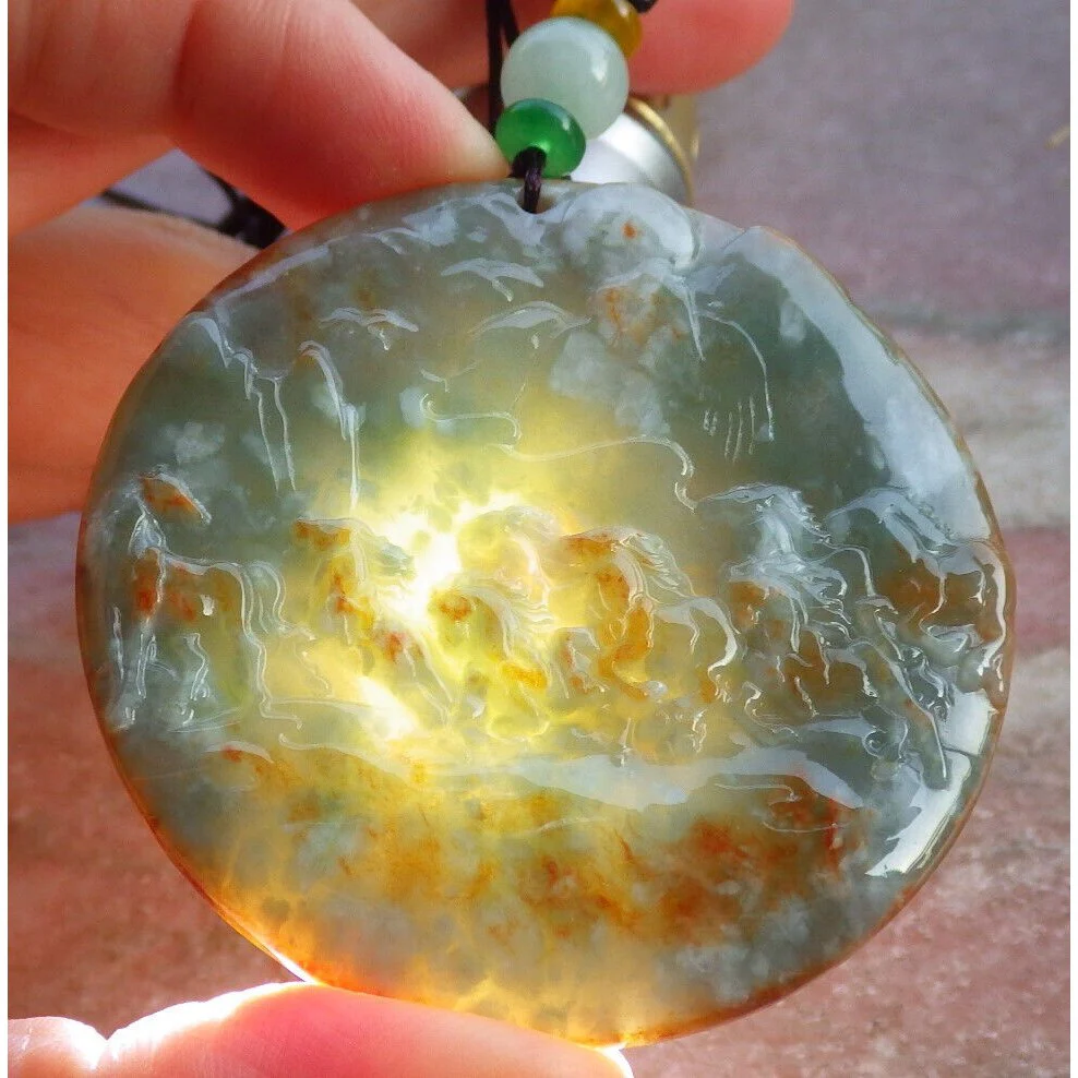 Certified Red Natural A Jade Pendant Perseverance Wild Horses #733 - Image 14