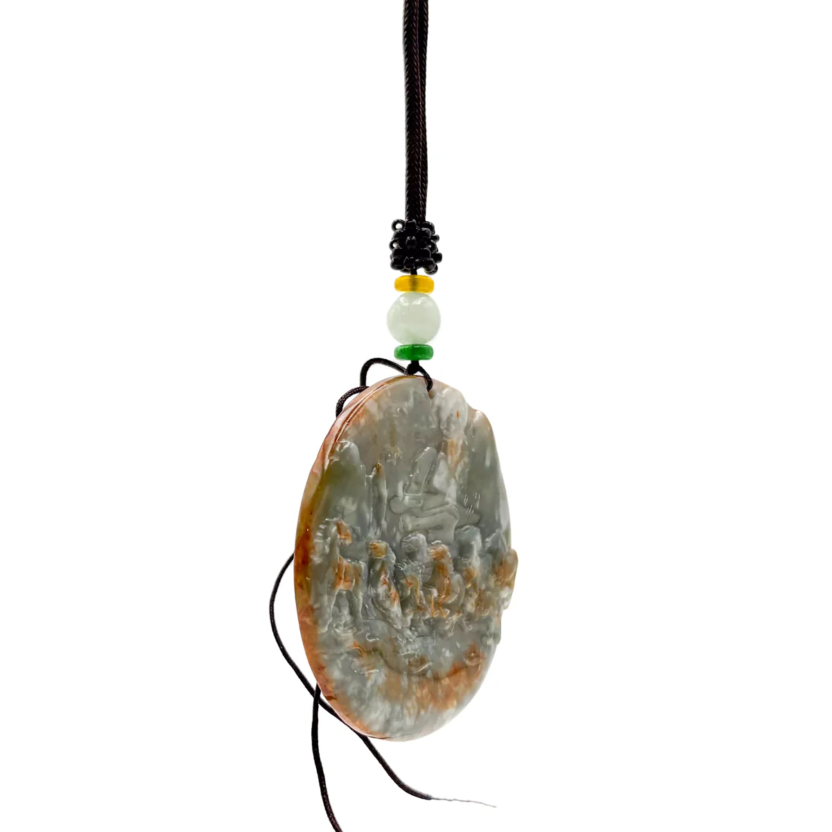 Certified Red Natural A Jade Pendant Perseverance Wild Horses #733 - Image 9