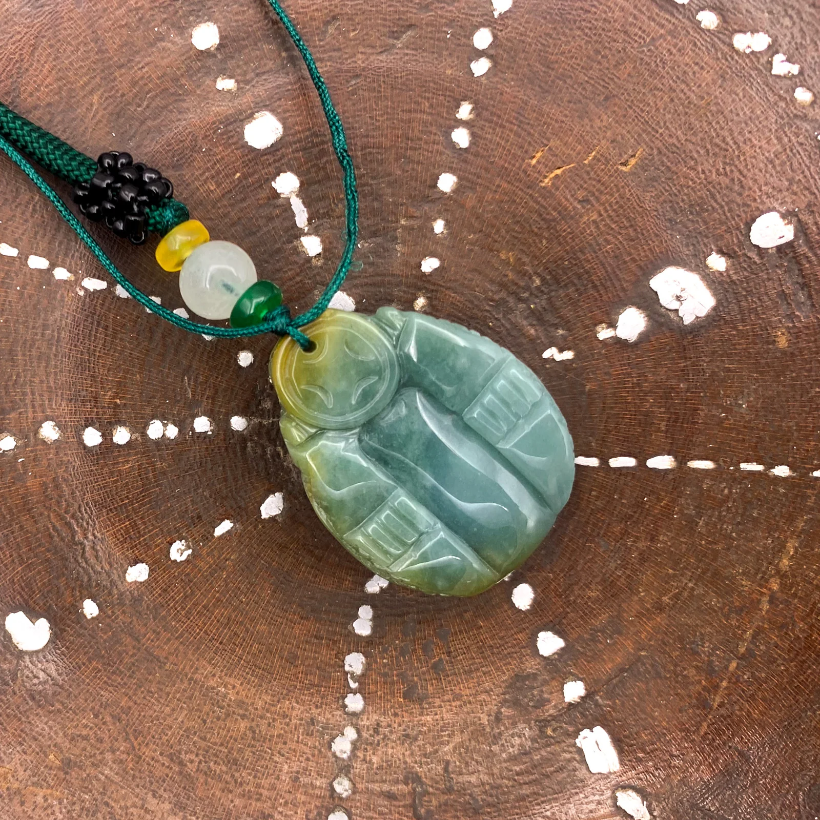 Certified Yellow Burma Natural A Jade Jadeite Pendant Dragon Turtle - Image 9