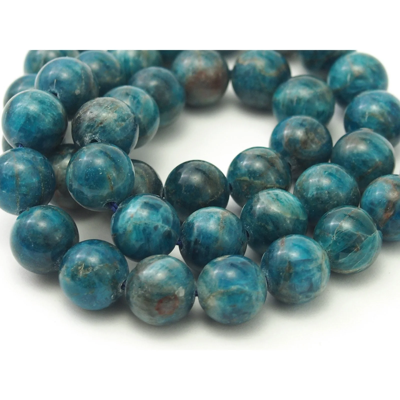 Cerulean Apatite Smooth Rounds 9mm - Image 2